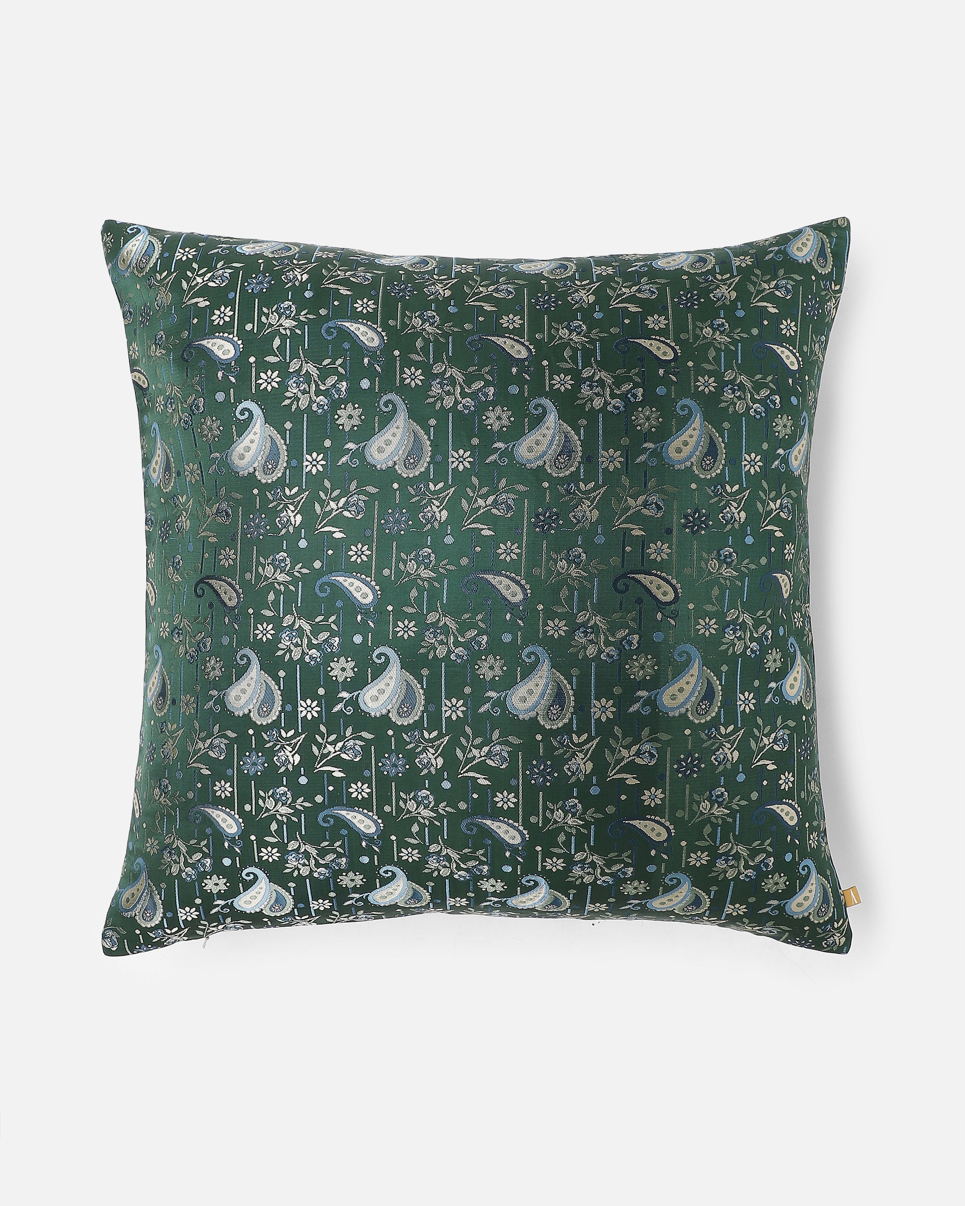 Kostya Banarasi Satin Brocade Silk Viscose Cushion Cover
