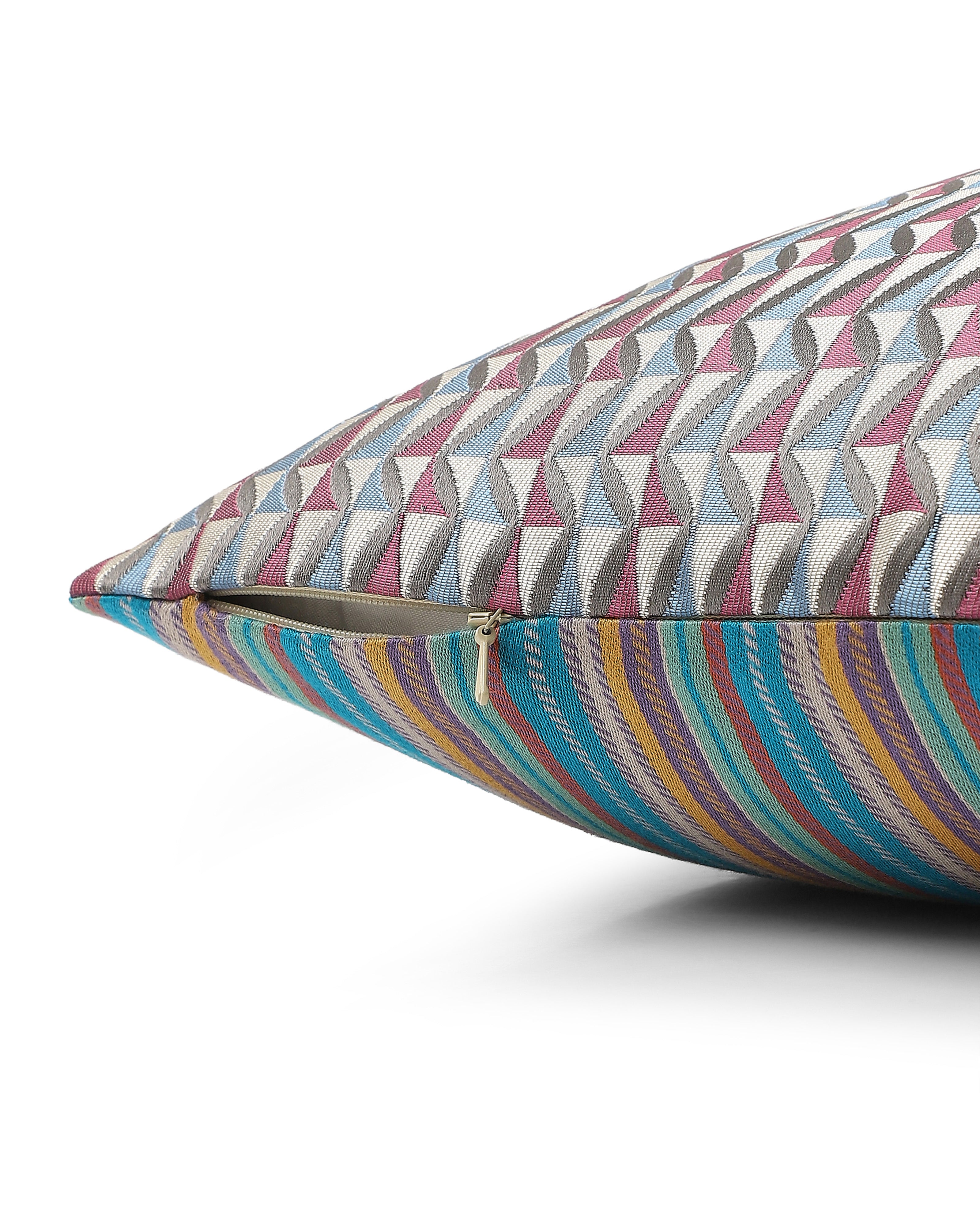 Rahua Banarasi Satin Brocade Silk Viscose Cushion Cover