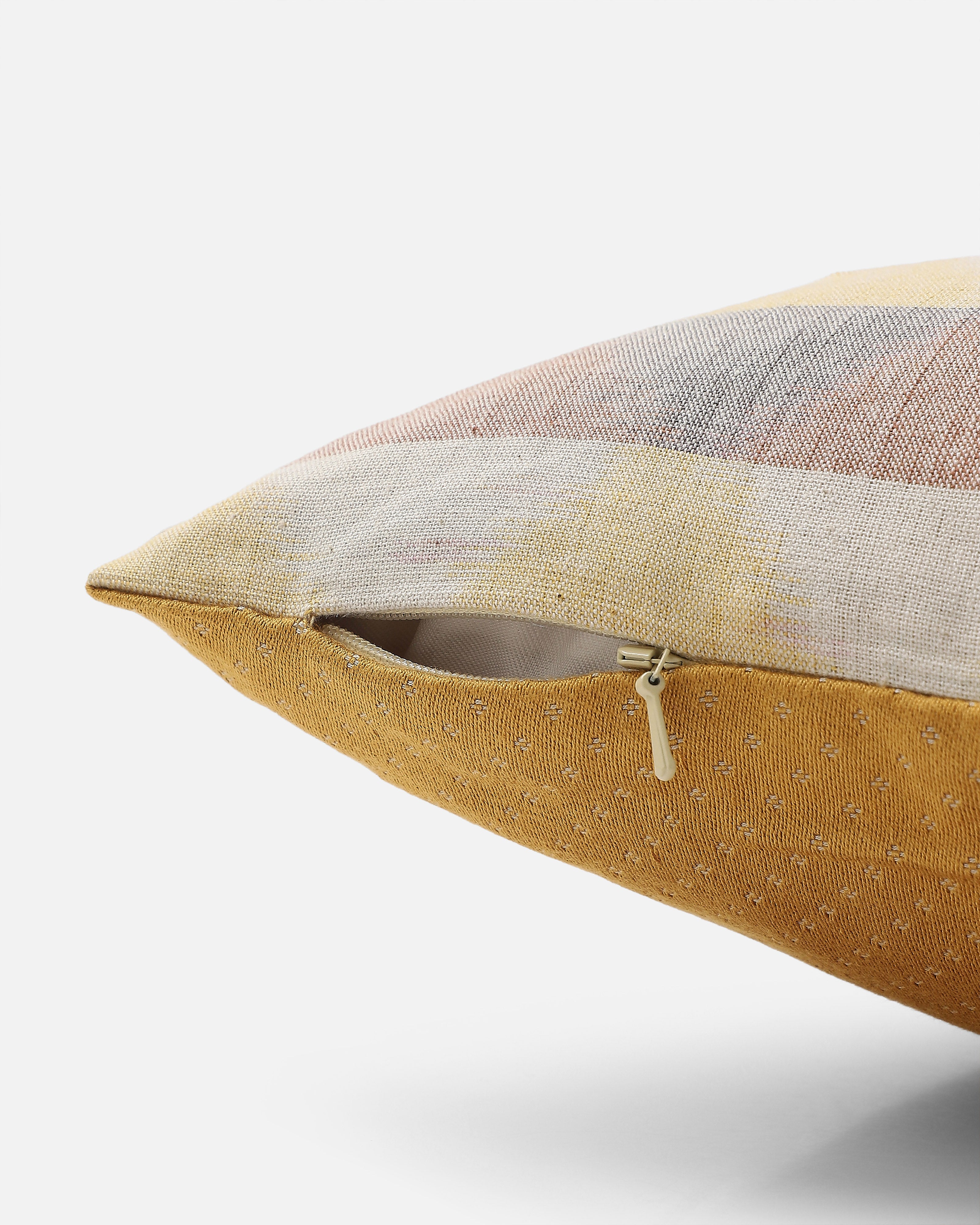 Venu Pochampally Weft Ikat Cotton Cushion Cover