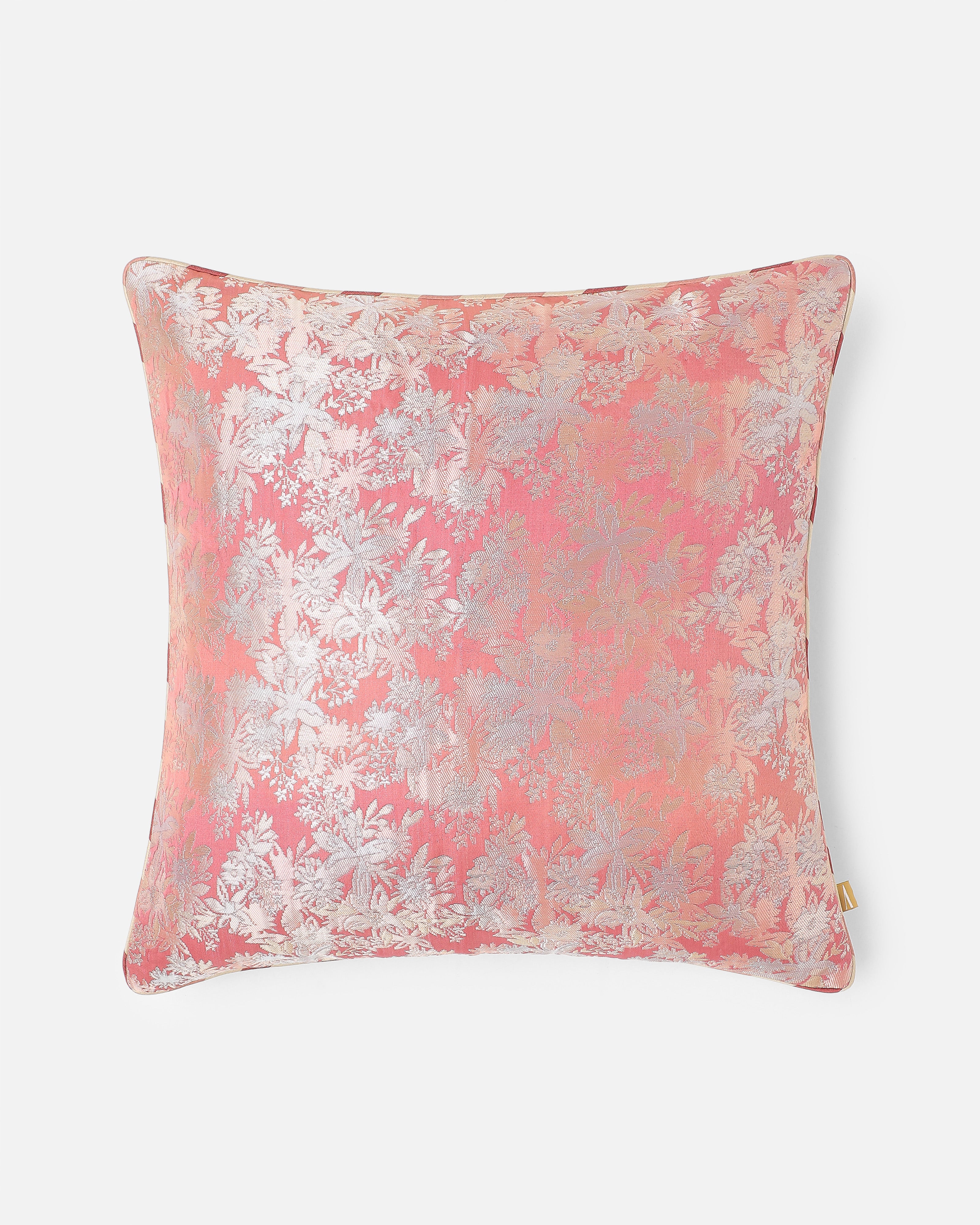 Merai Banarasi Satin Brocade Silk Viscose Cushion Cover