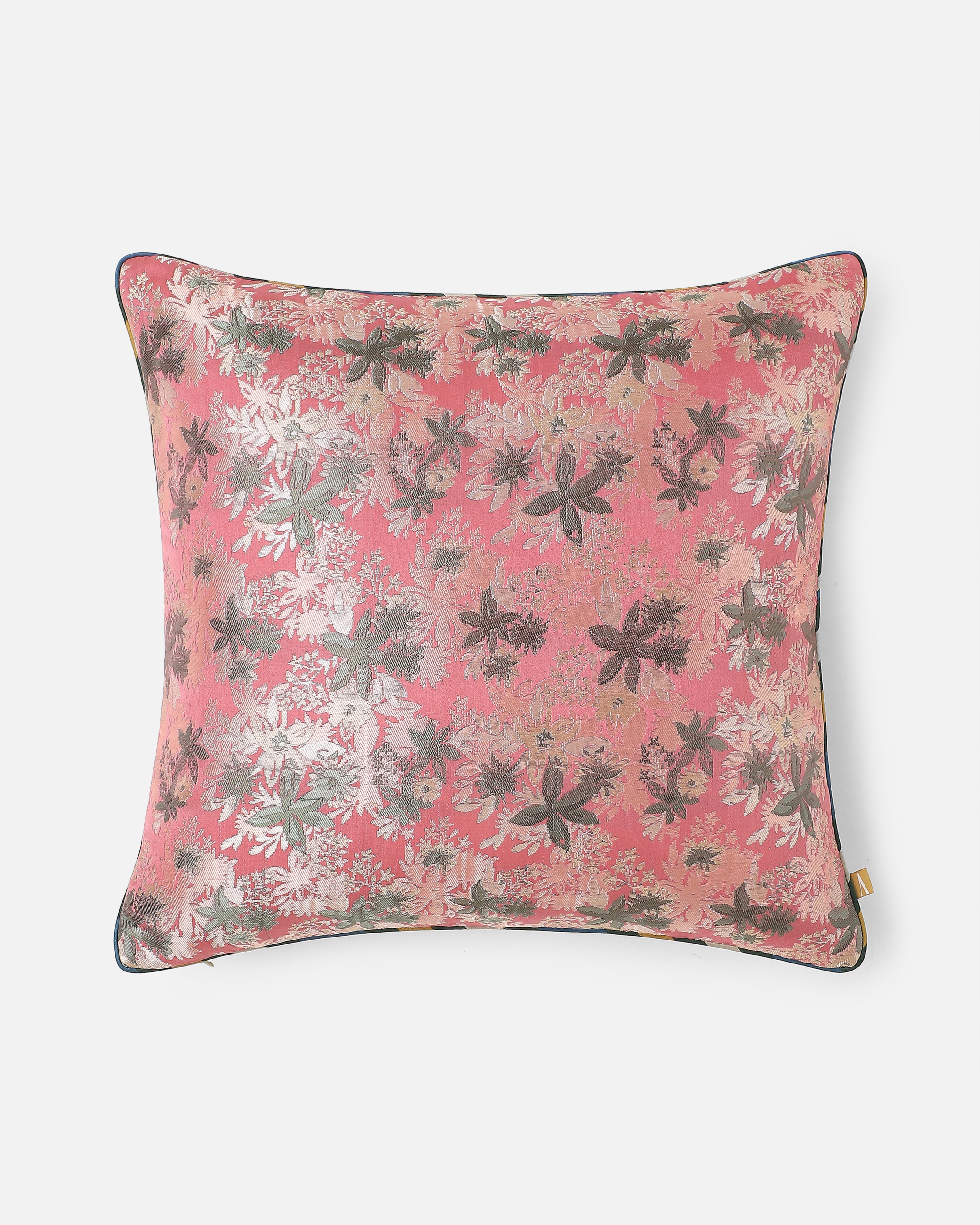 Merai Banarasi Satin Brocade Silk Viscose Cushion Cover