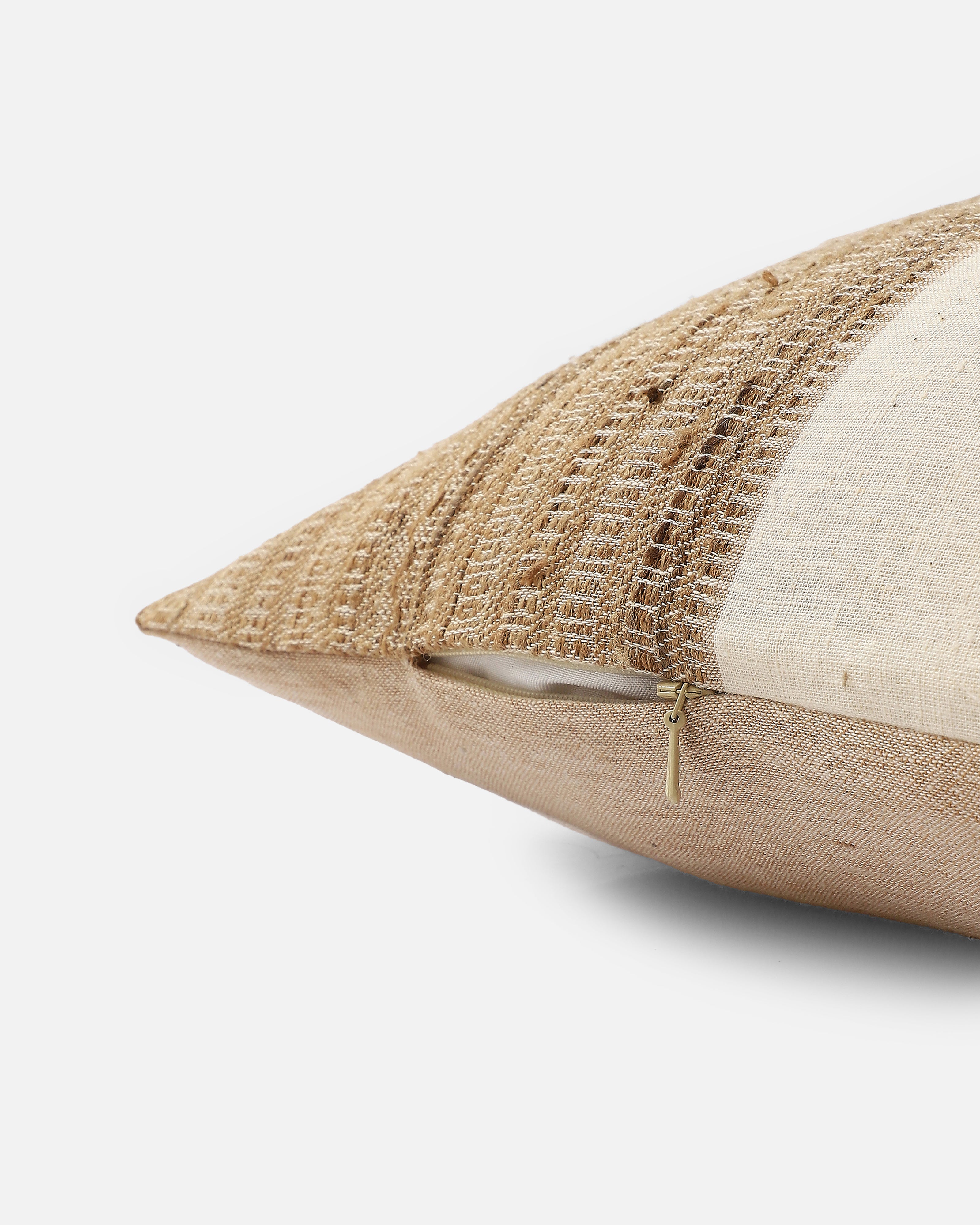 Qala Bhujodi Extra Weft Cotton Cushion Cover