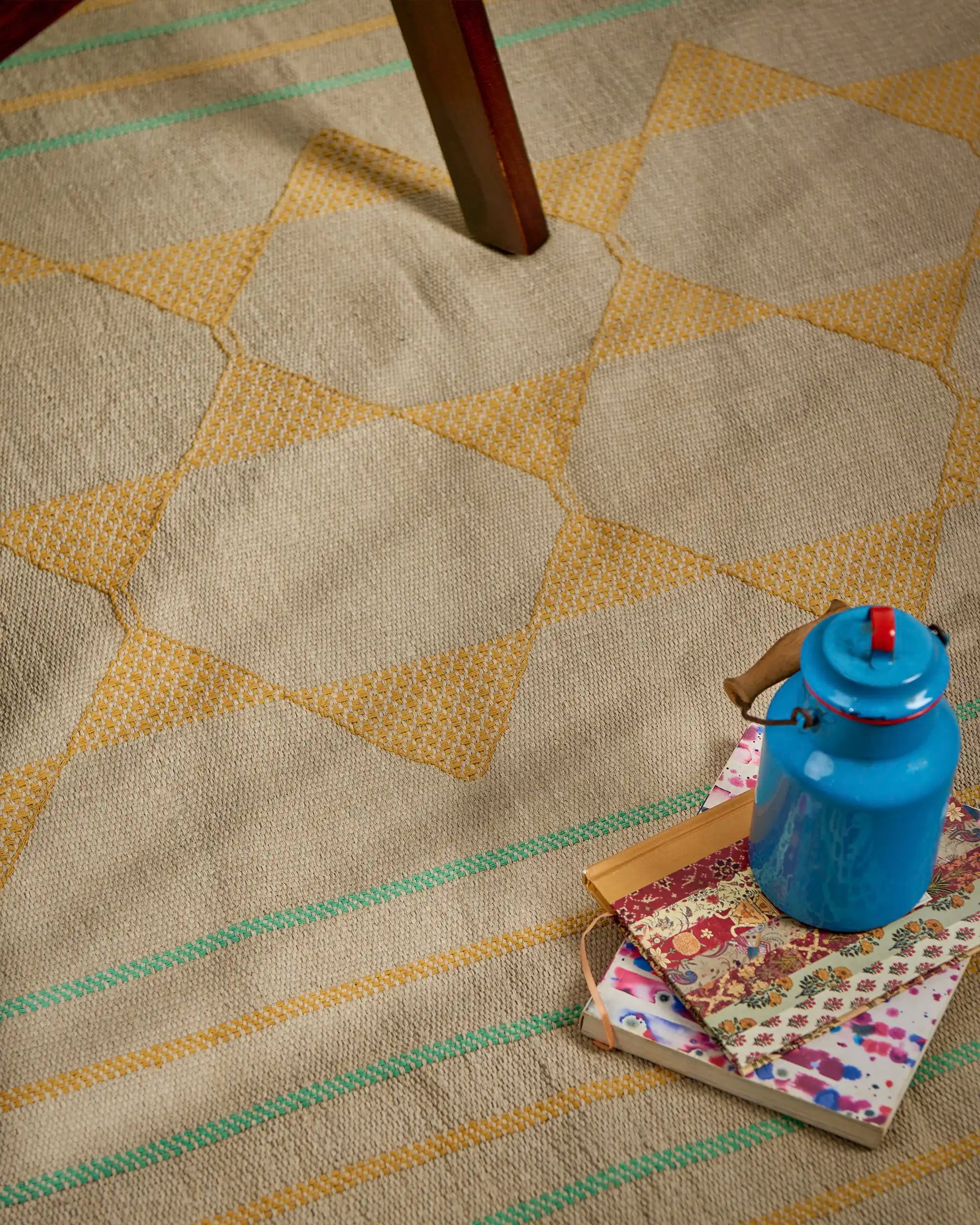 Avni Bhujodi Extra Weft Cotton Rug
