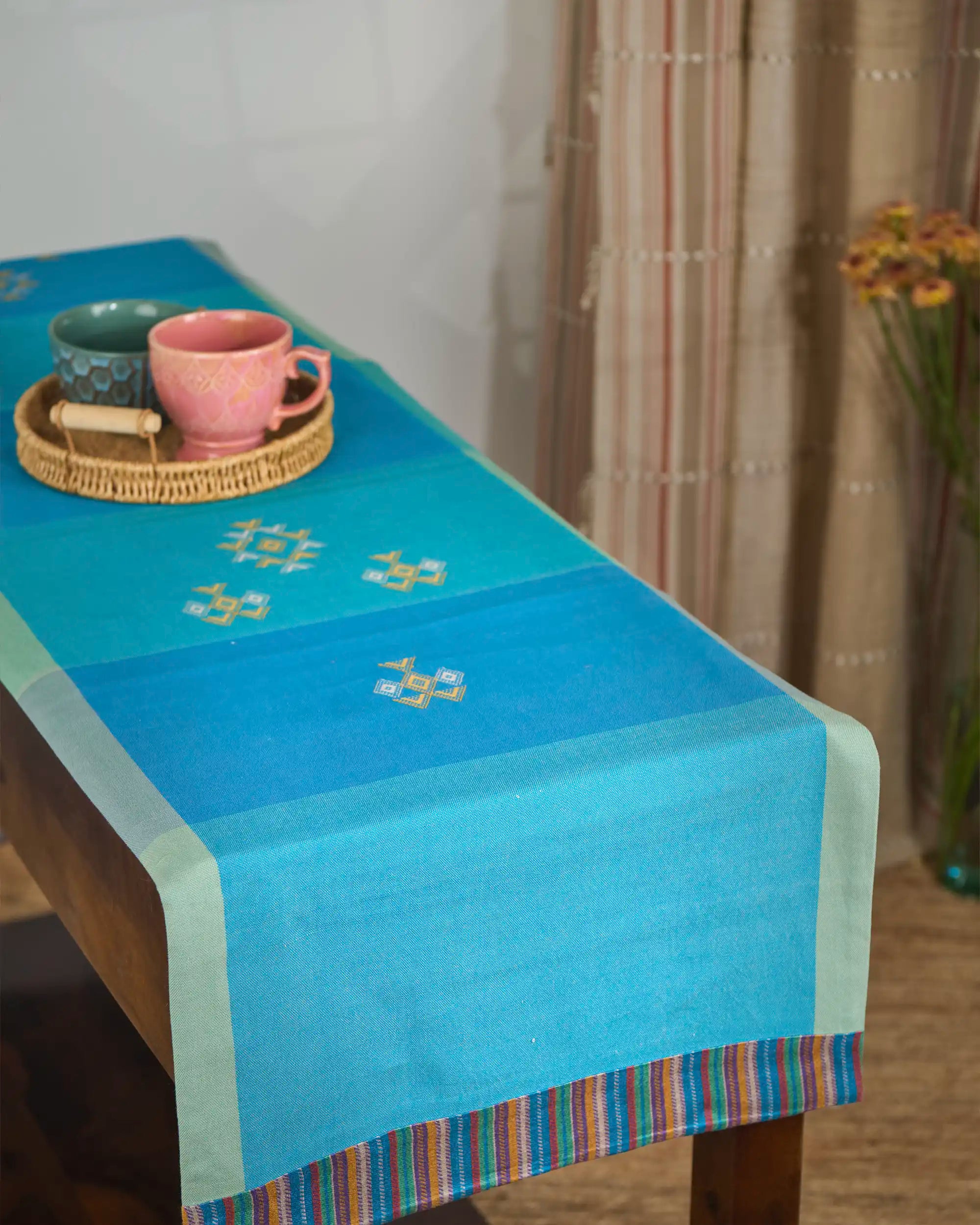 Nitaa Bhujodi Extra Weft Cotton Table Runner