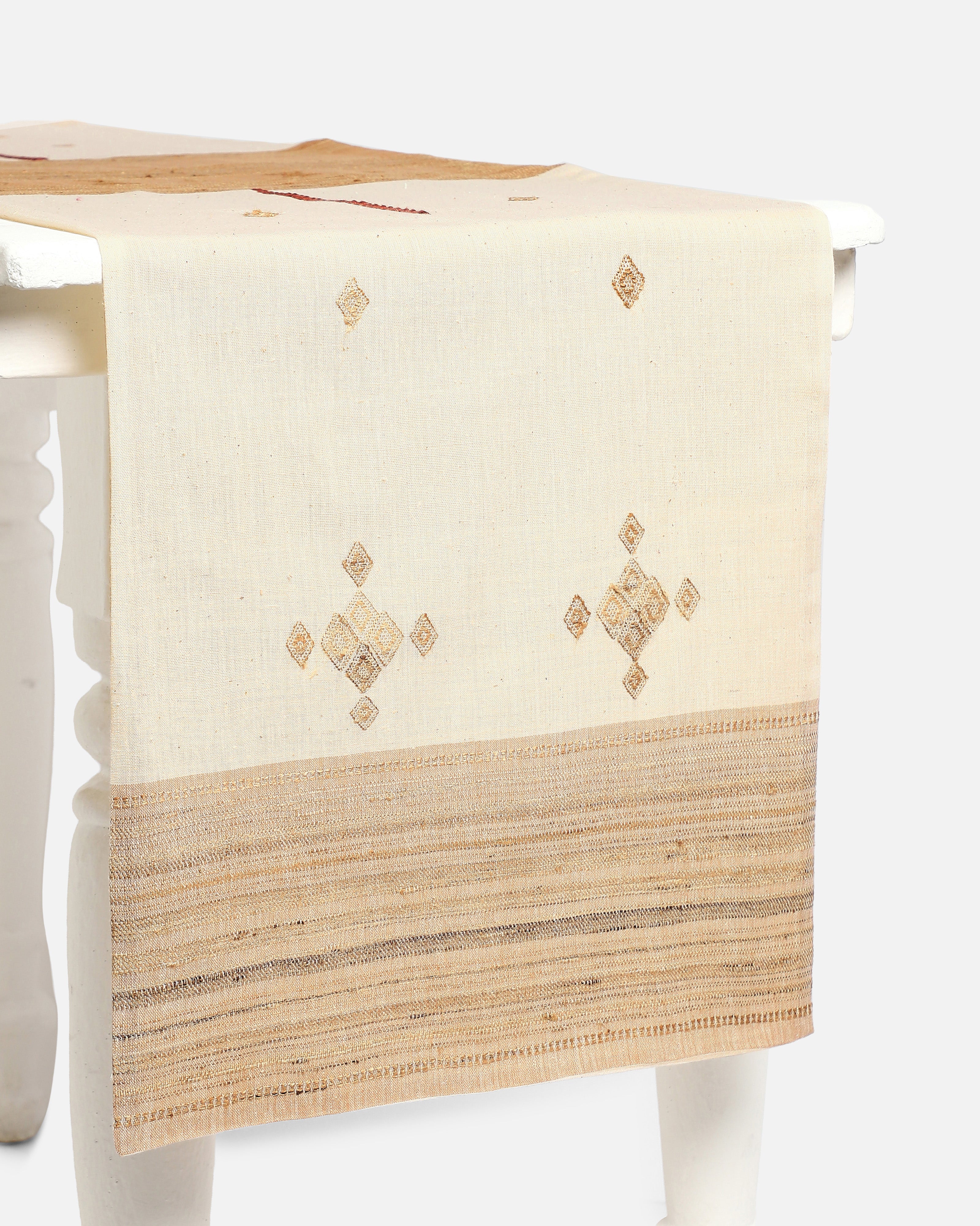 Ayaz Bhujodi Extra Weft Cotton Table Runner