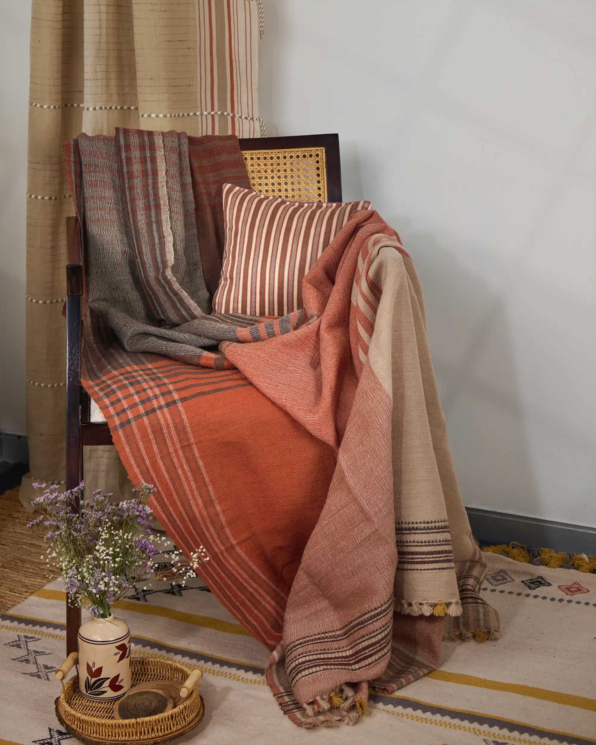 Jemu Bhujodi Extra Weft Woolen Throw