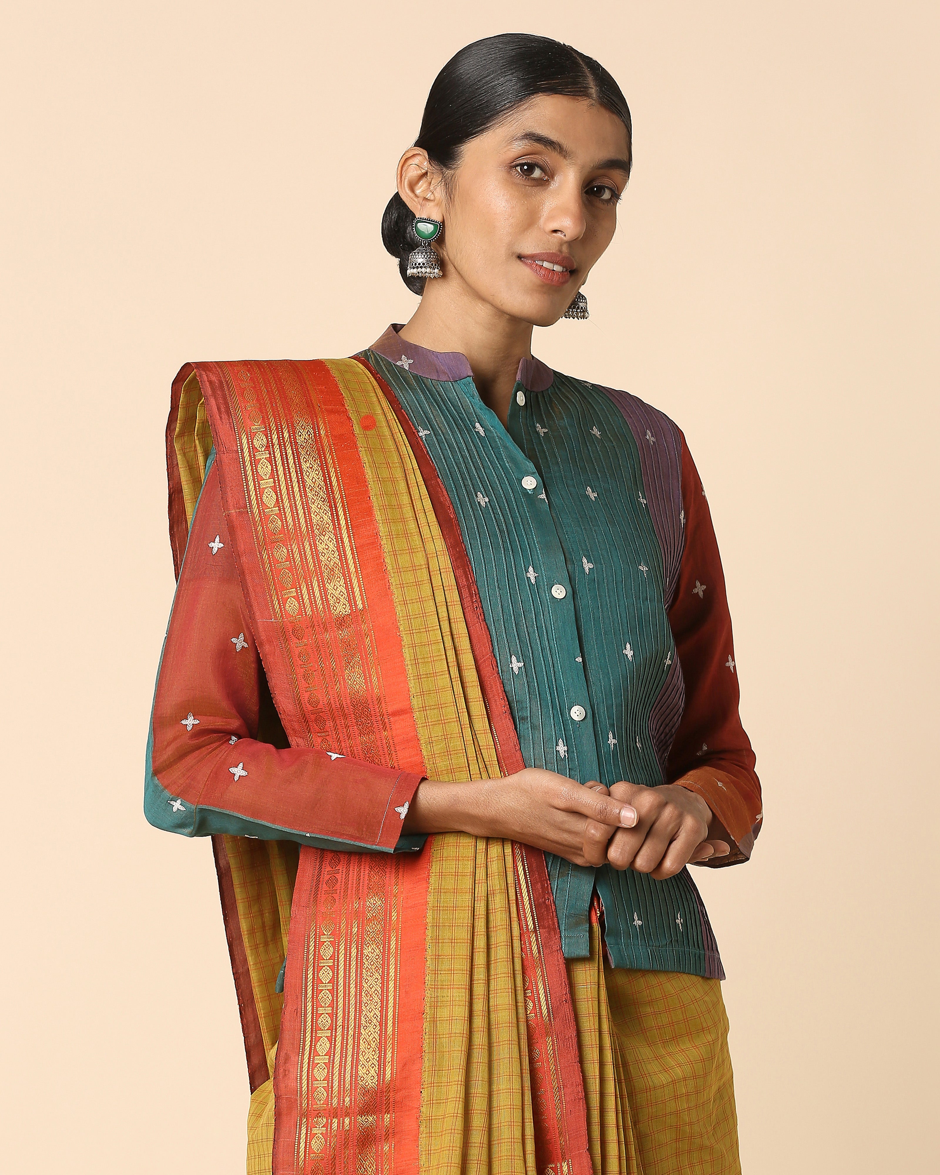 Pratima Gadwal Kuttu Weave Cotton Silk Saree