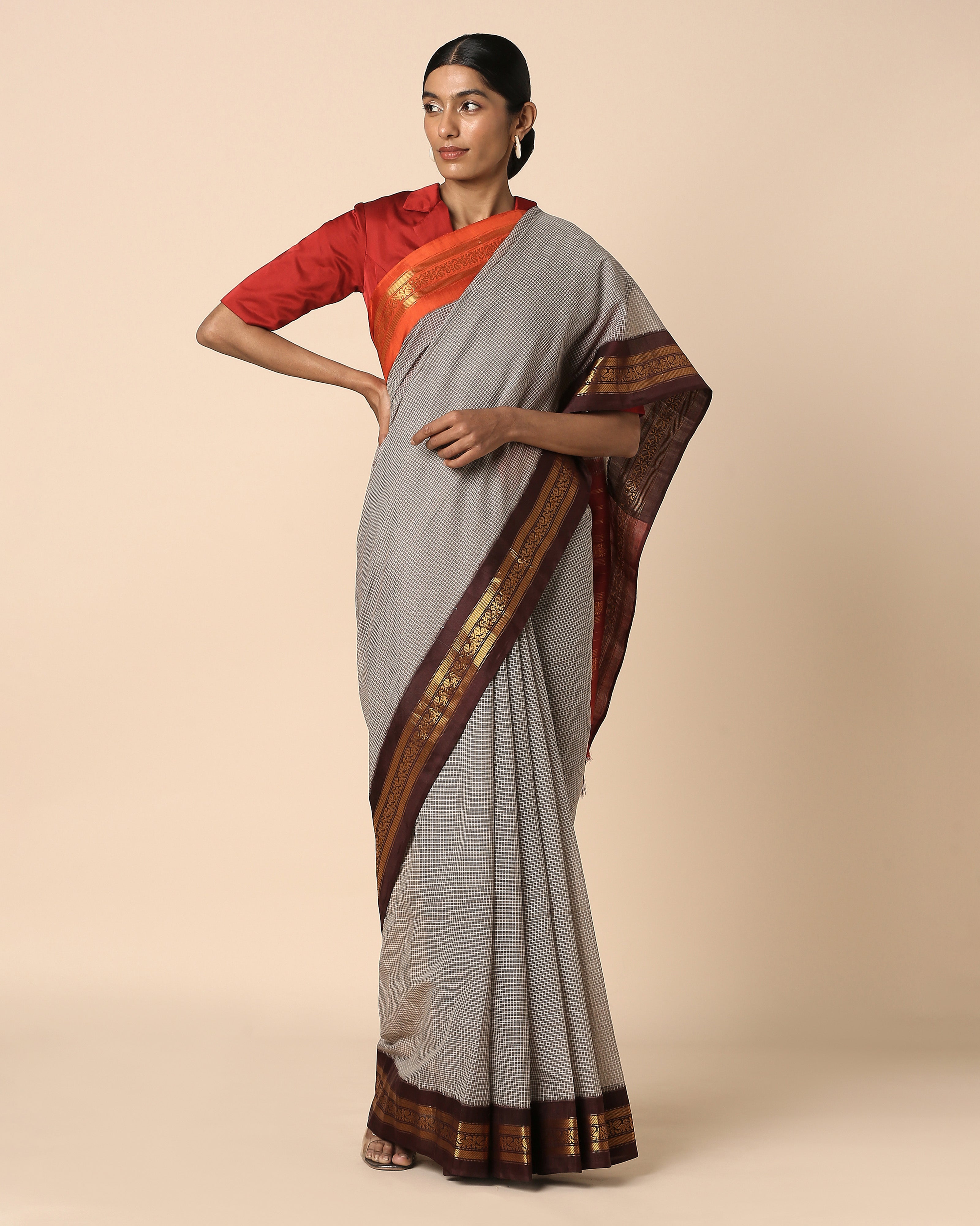 Saroka Gadwal Kuttu Weave Cotton Silk Saree