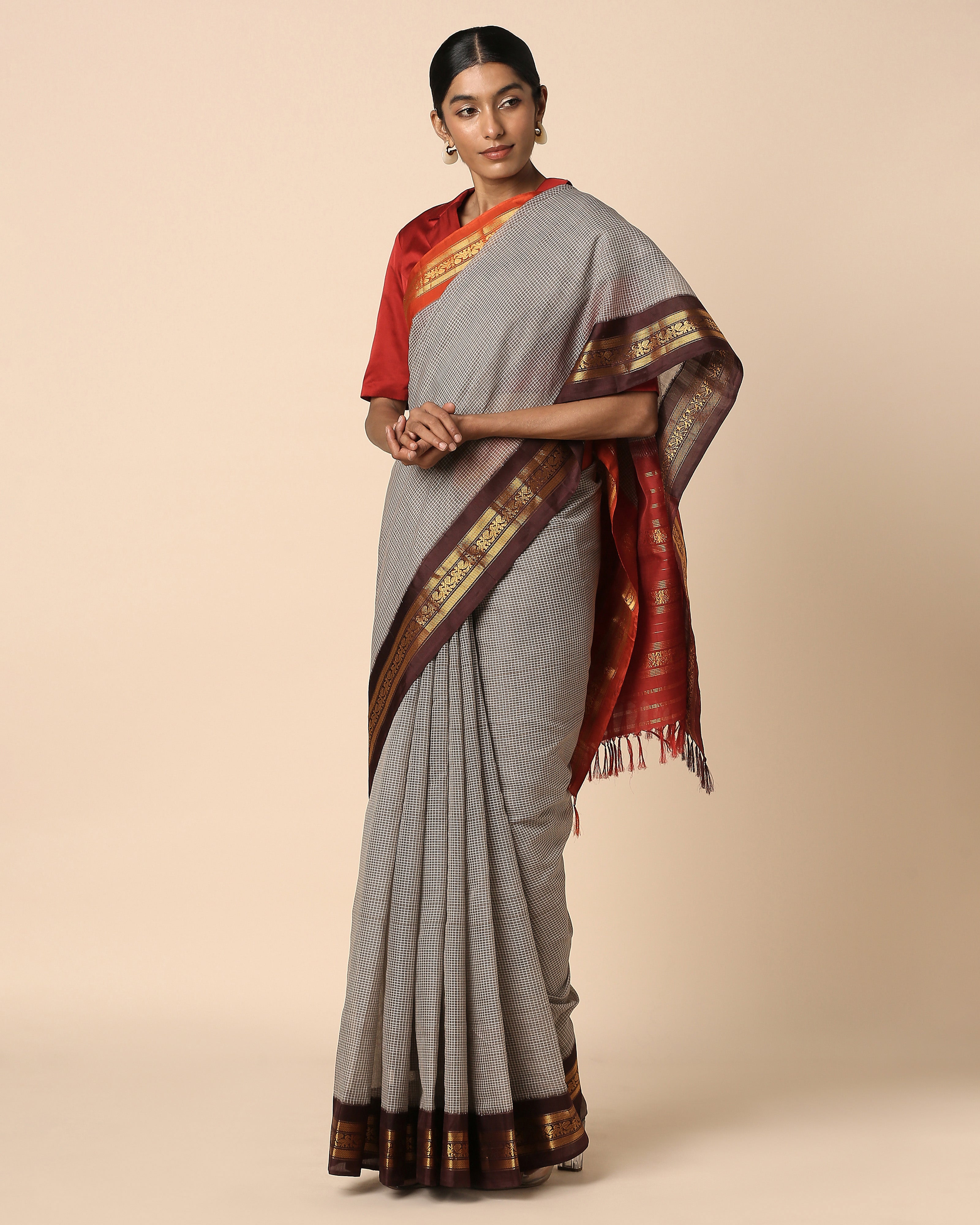 Saroka Gadwal Kuttu Weave Cotton Silk Saree