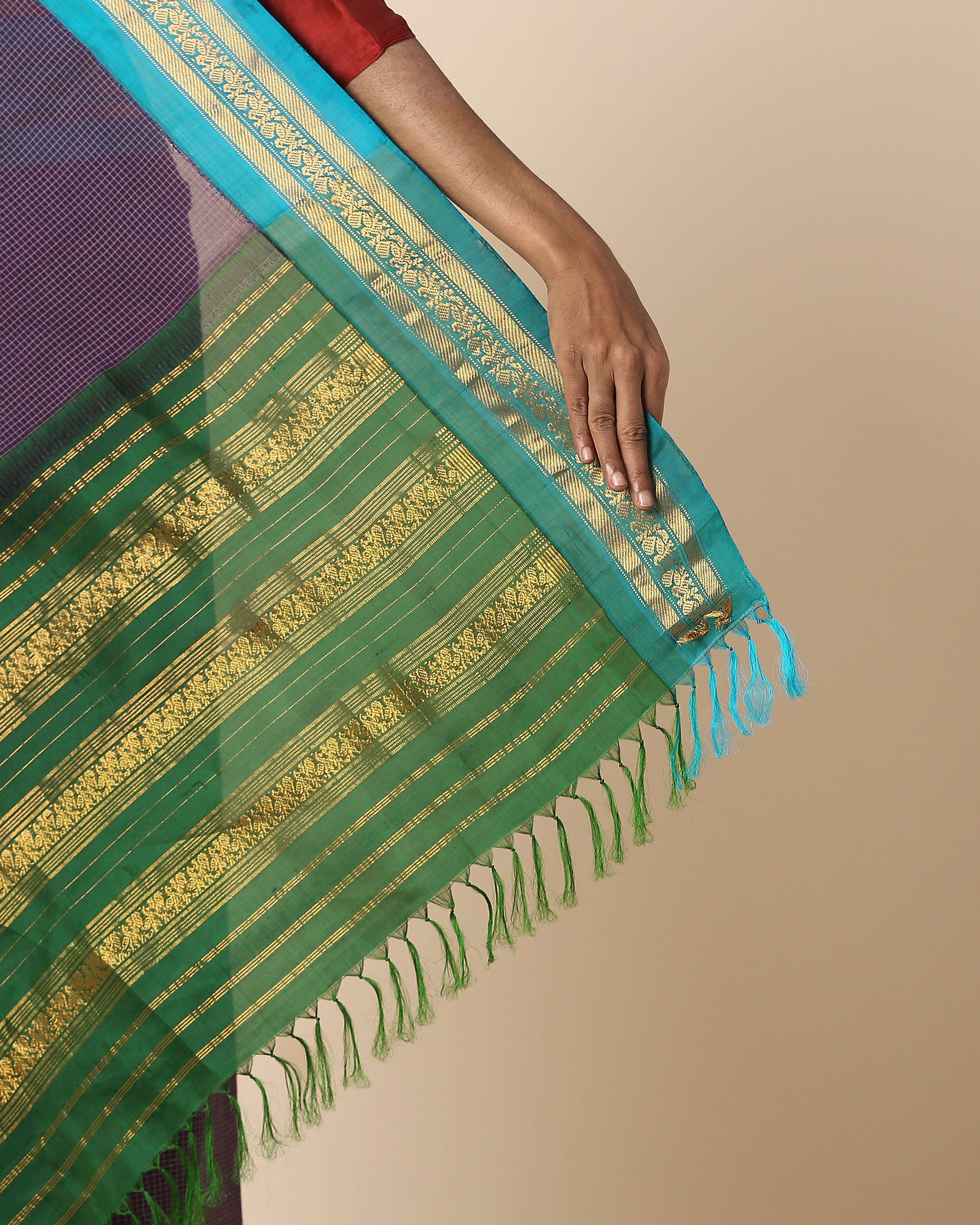 Saroka Gadwal Kuttu Weave Cotton Silk Saree