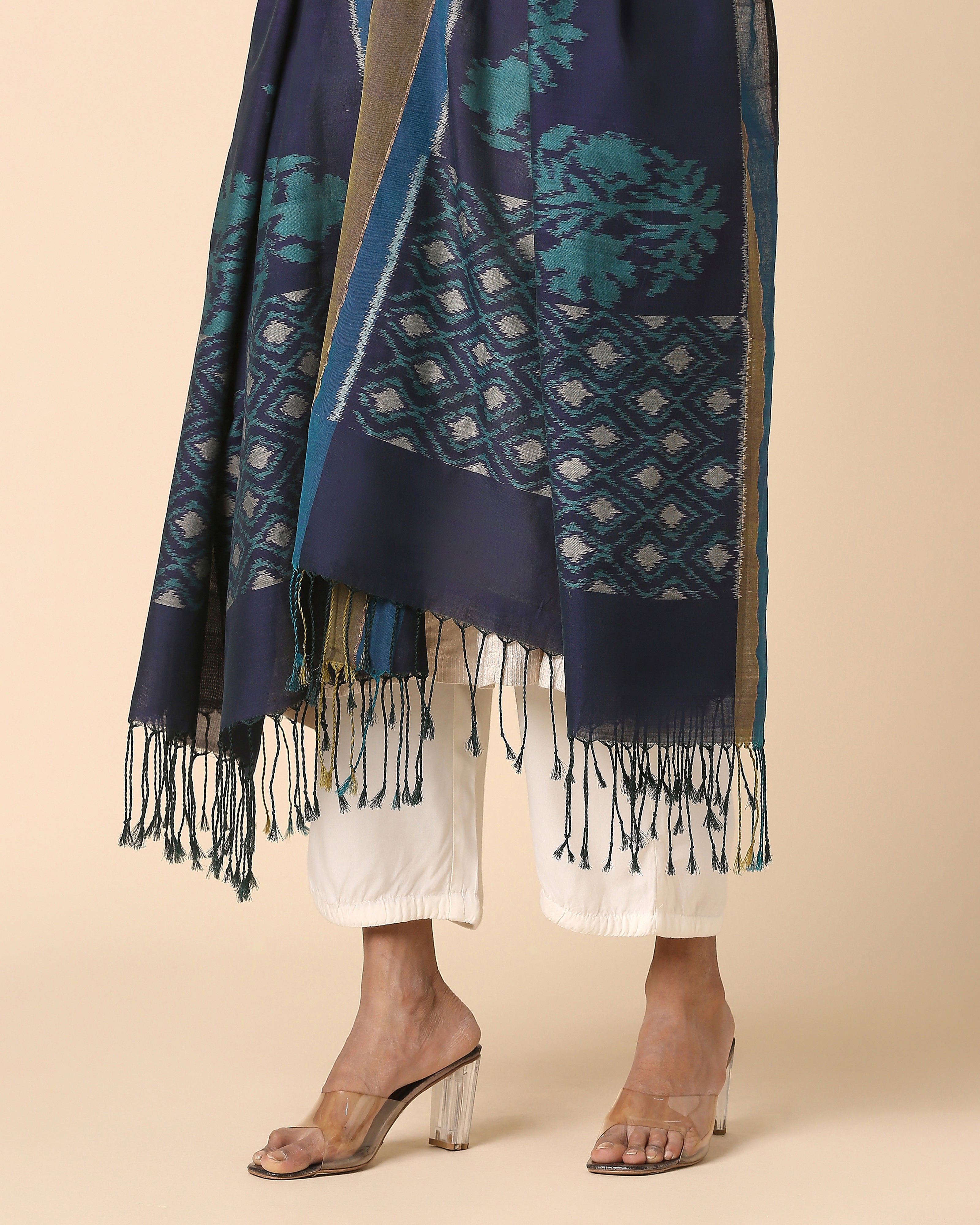 Sheena Pochampally Weft Ikat Cotton Dupatta