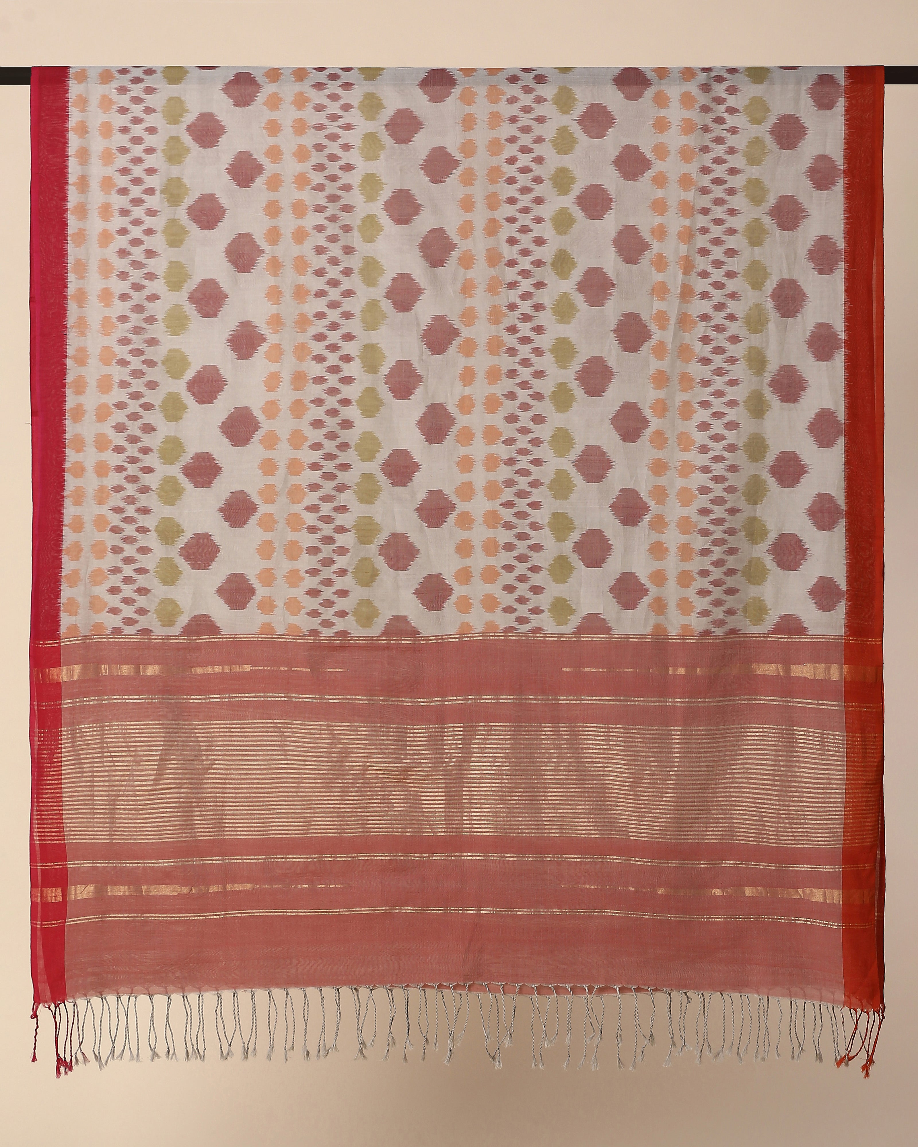Nurvi Pochampally Weft Ikat Cotton Dupatta