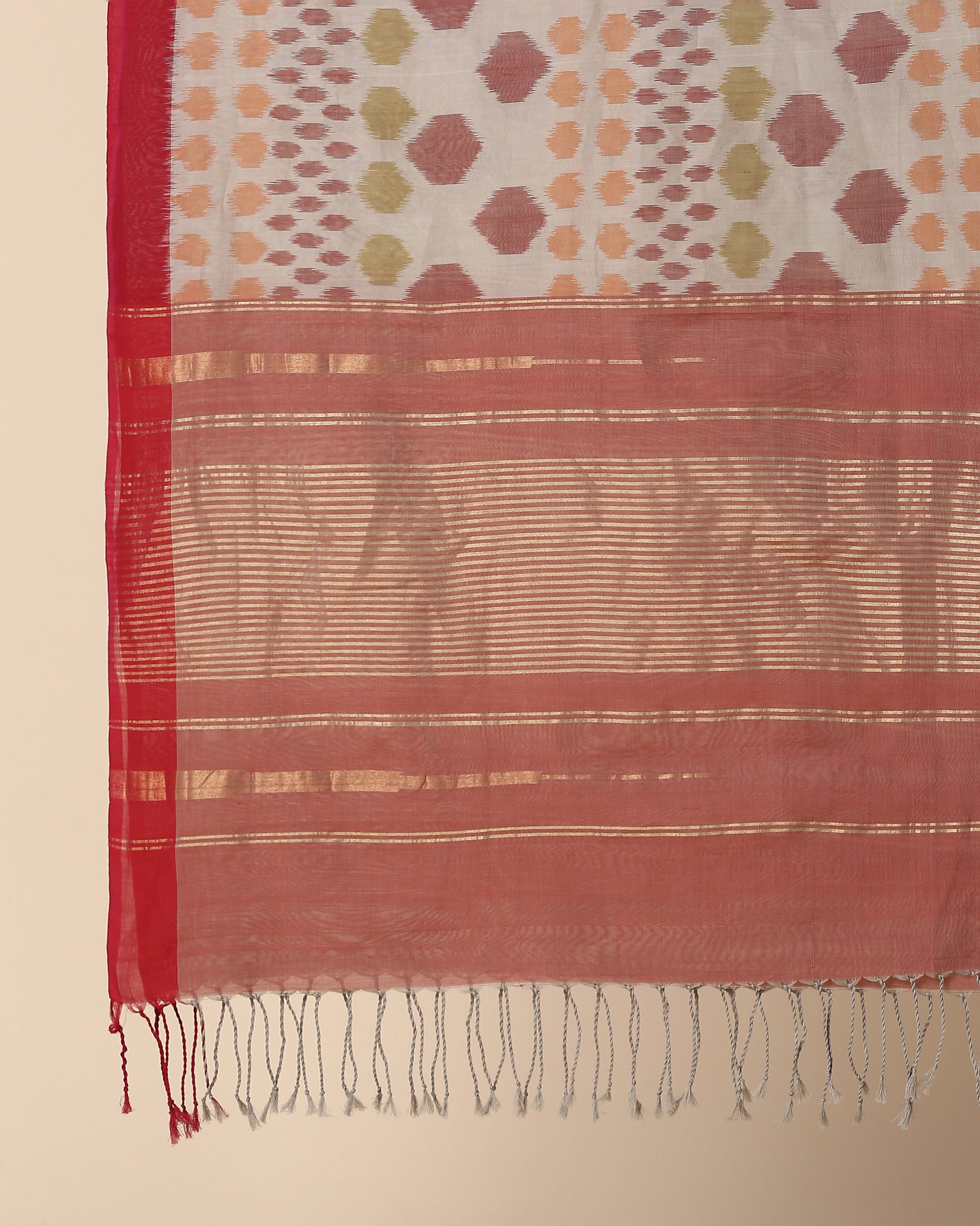 Nurvi Pochampally Weft Ikat Cotton Dupatta