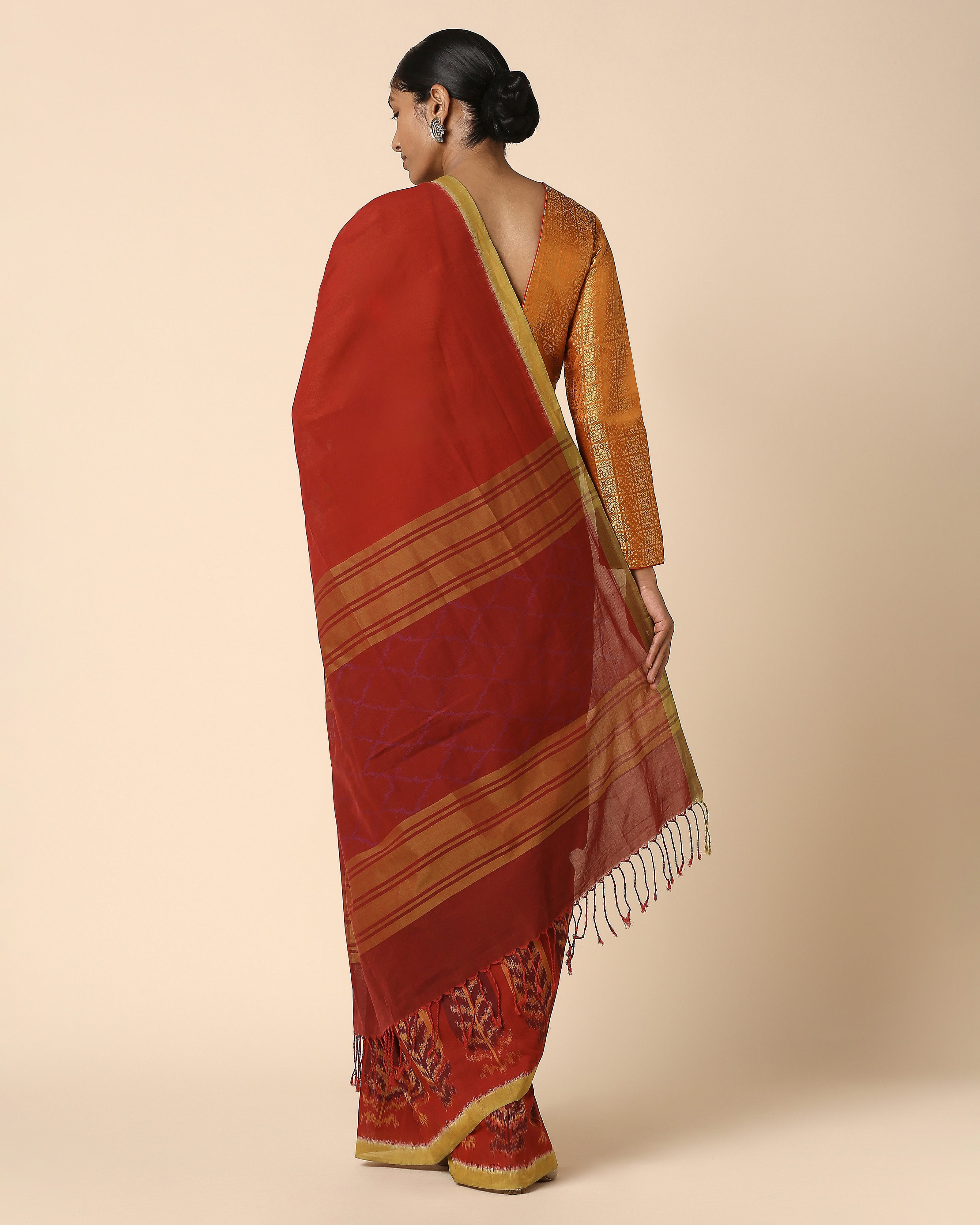 Zeb Pochampally Weft Ikat Cotton Saree