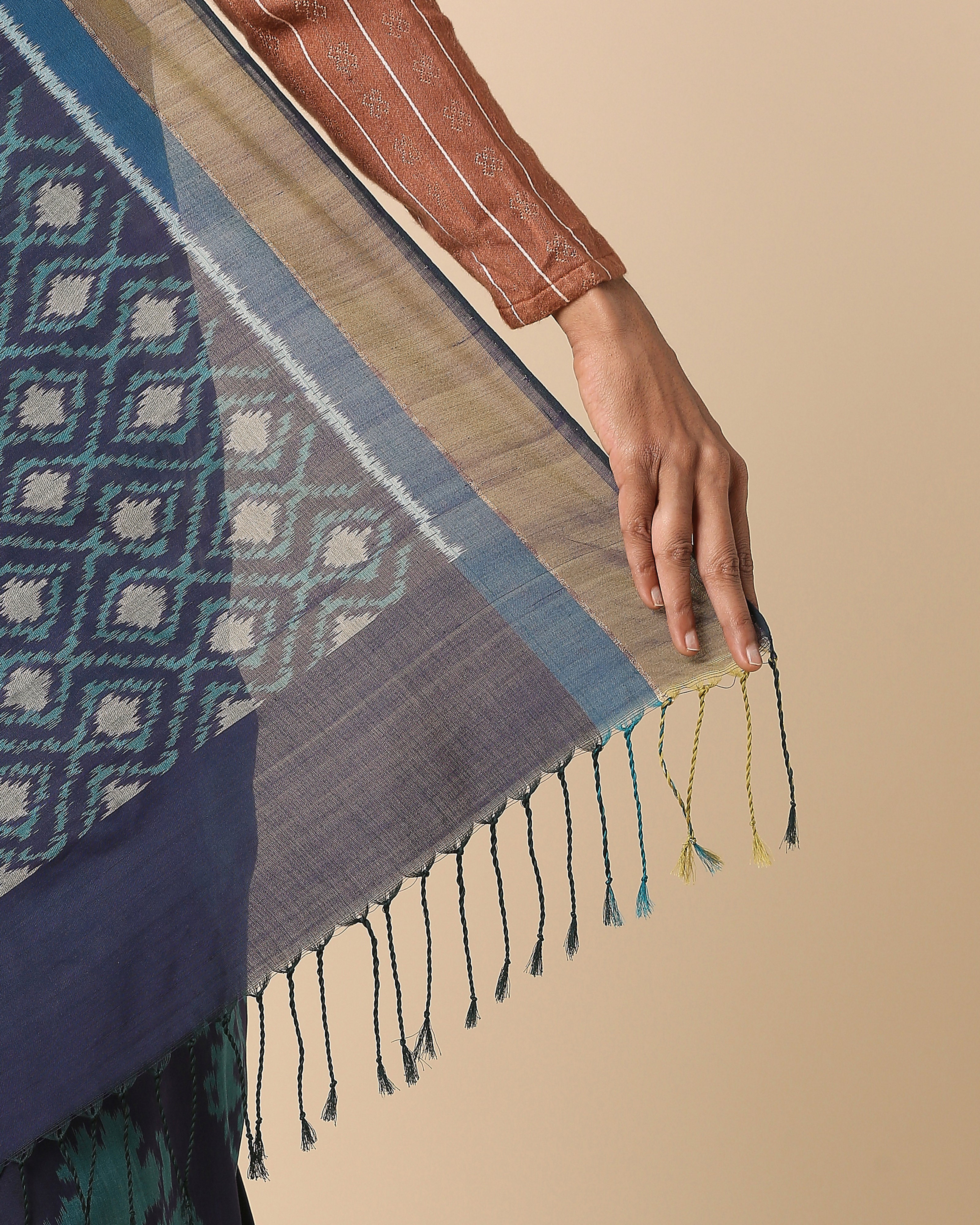 Sheena Pochampally Weft Ikat Cotton Saree