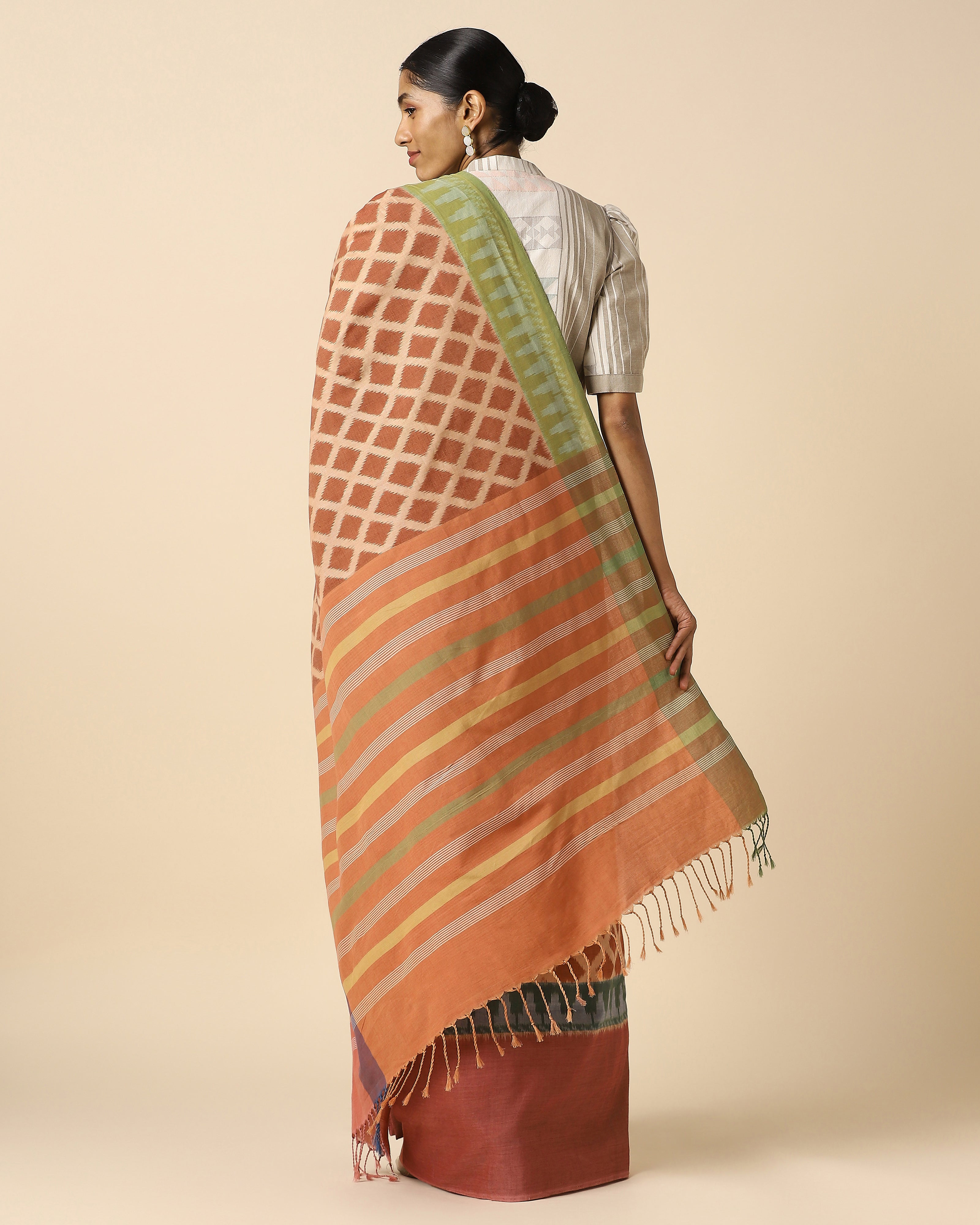 Ramona Pochampally Weft Ikat Cotton Saree