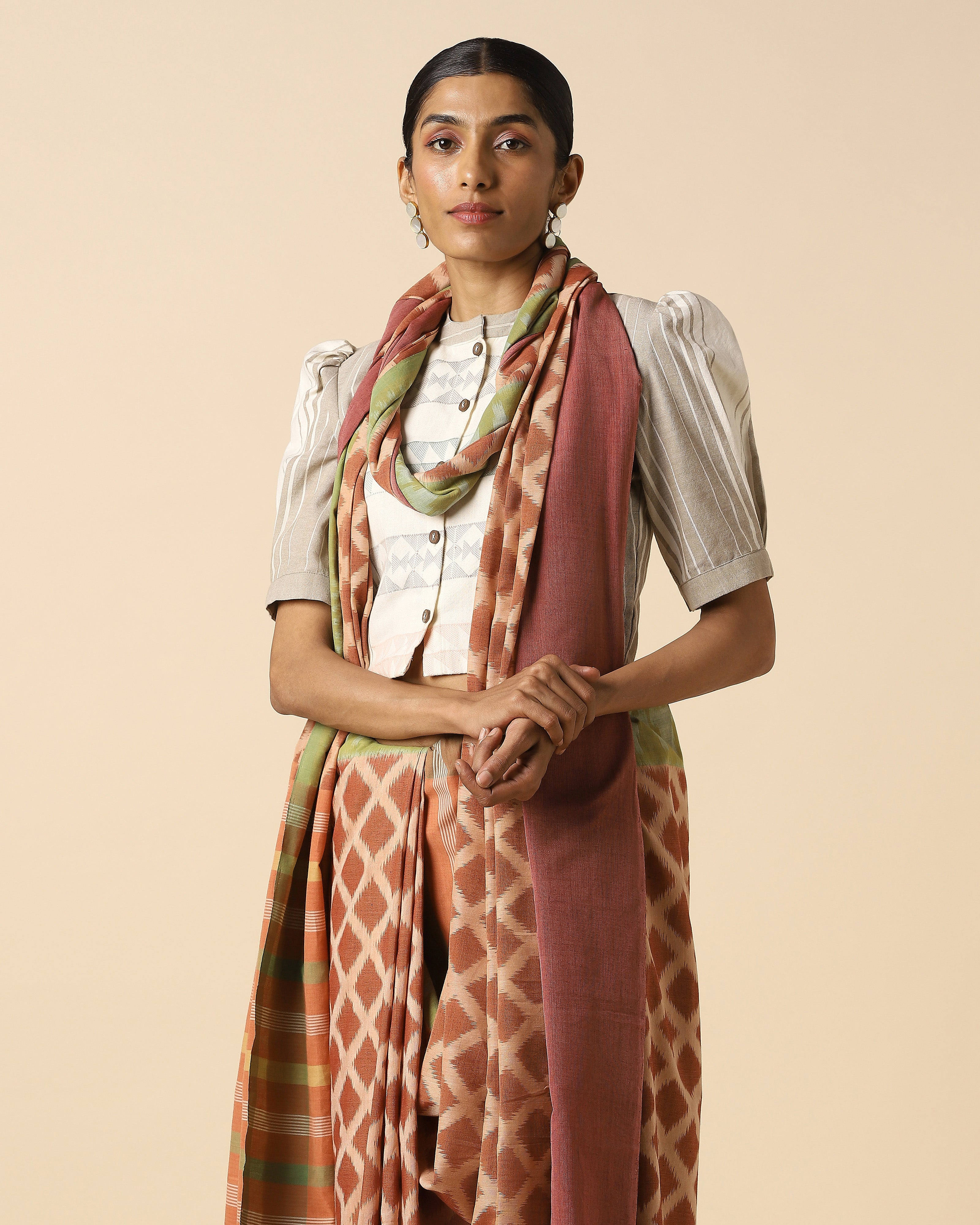 Ramona Pochampally Weft Ikat Cotton Saree