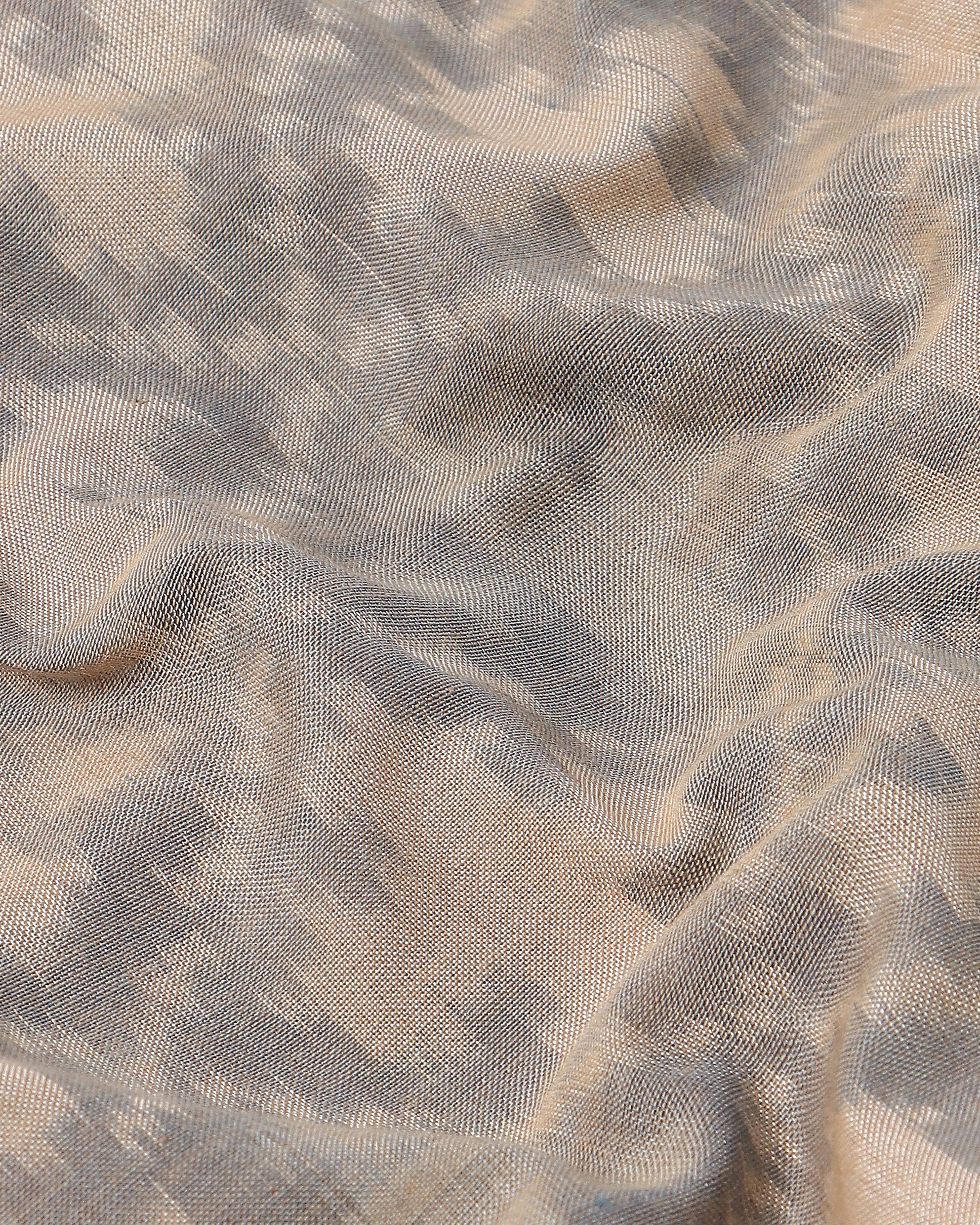 Taran Pochampally Warp Ikat Brown Cotton Saree