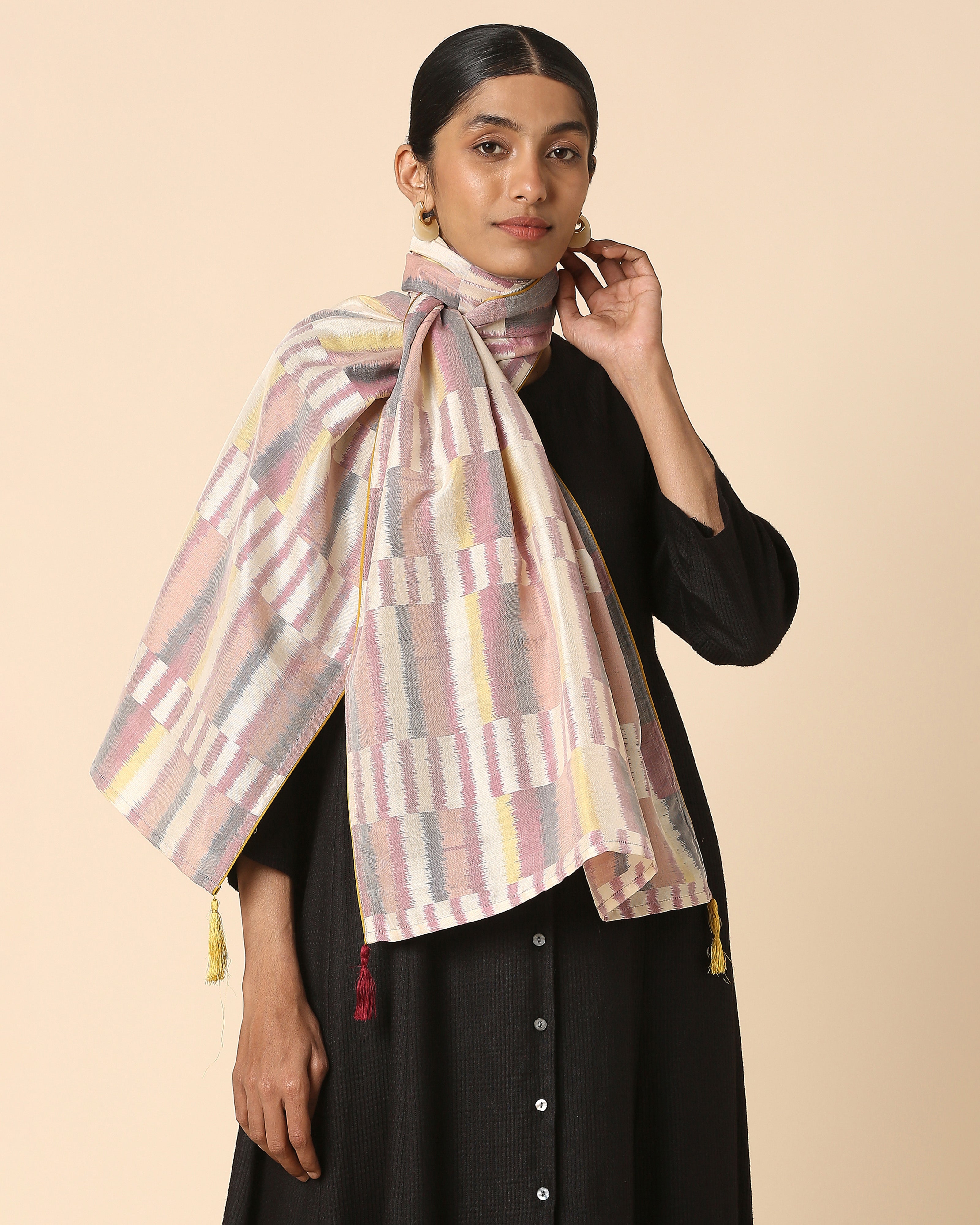 Rayya Pochampally Weft Ikat Cotton Silk Stole
