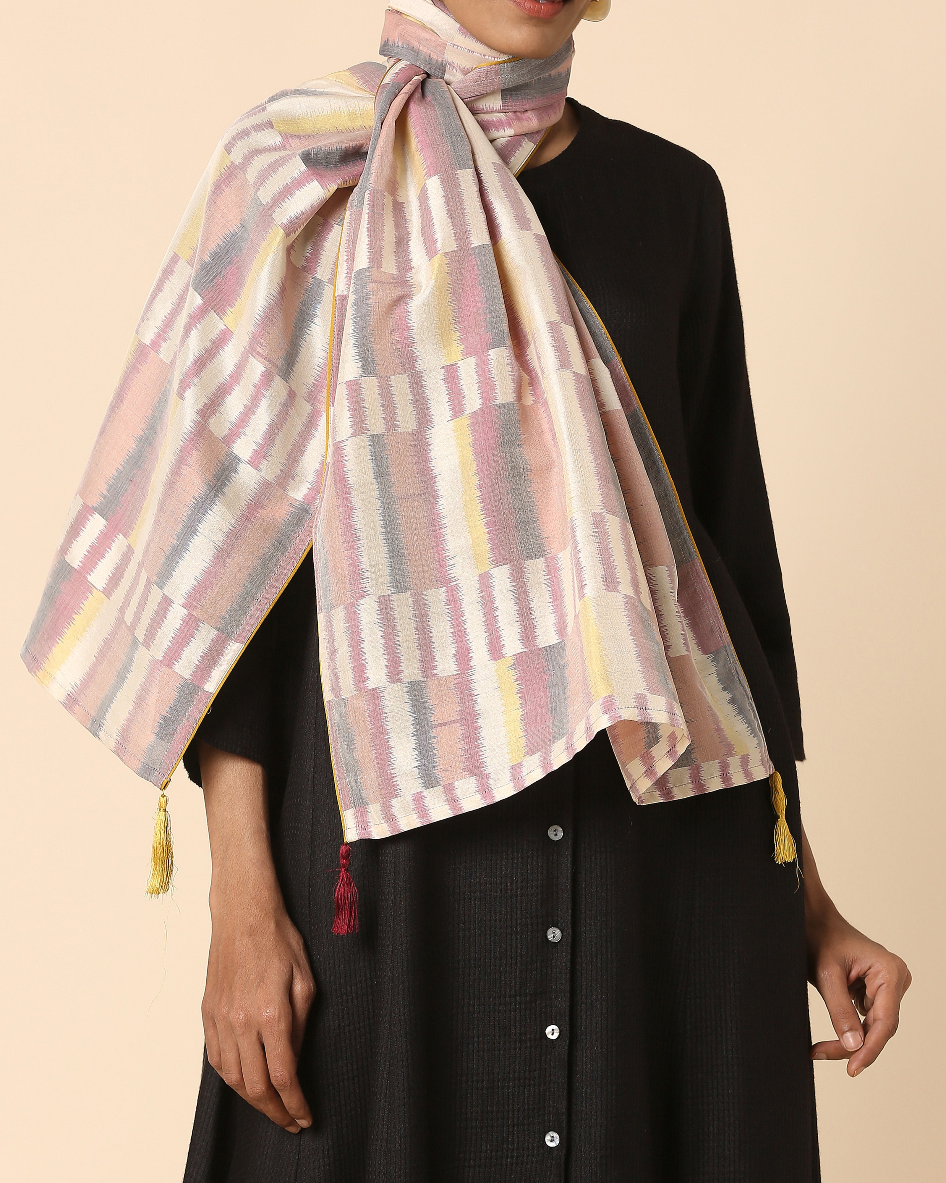 Rayya Pochampally Weft Ikat Cotton Silk Stole