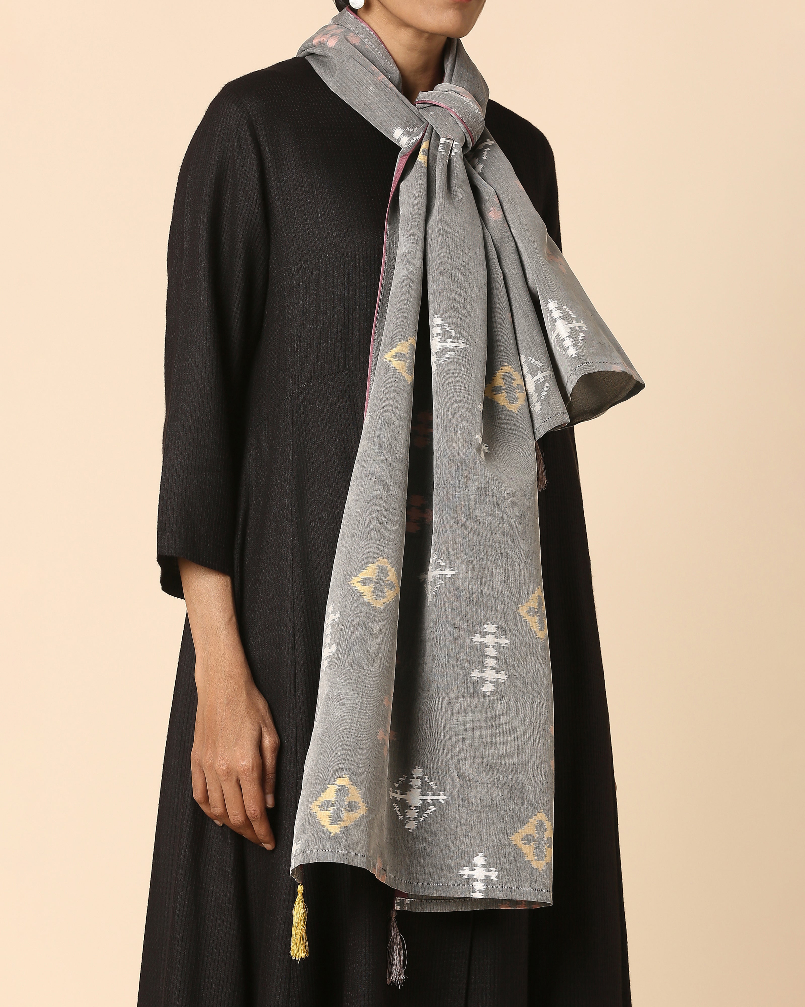 Mahira Pochampally Weft Ikat Cotton Silk Stole