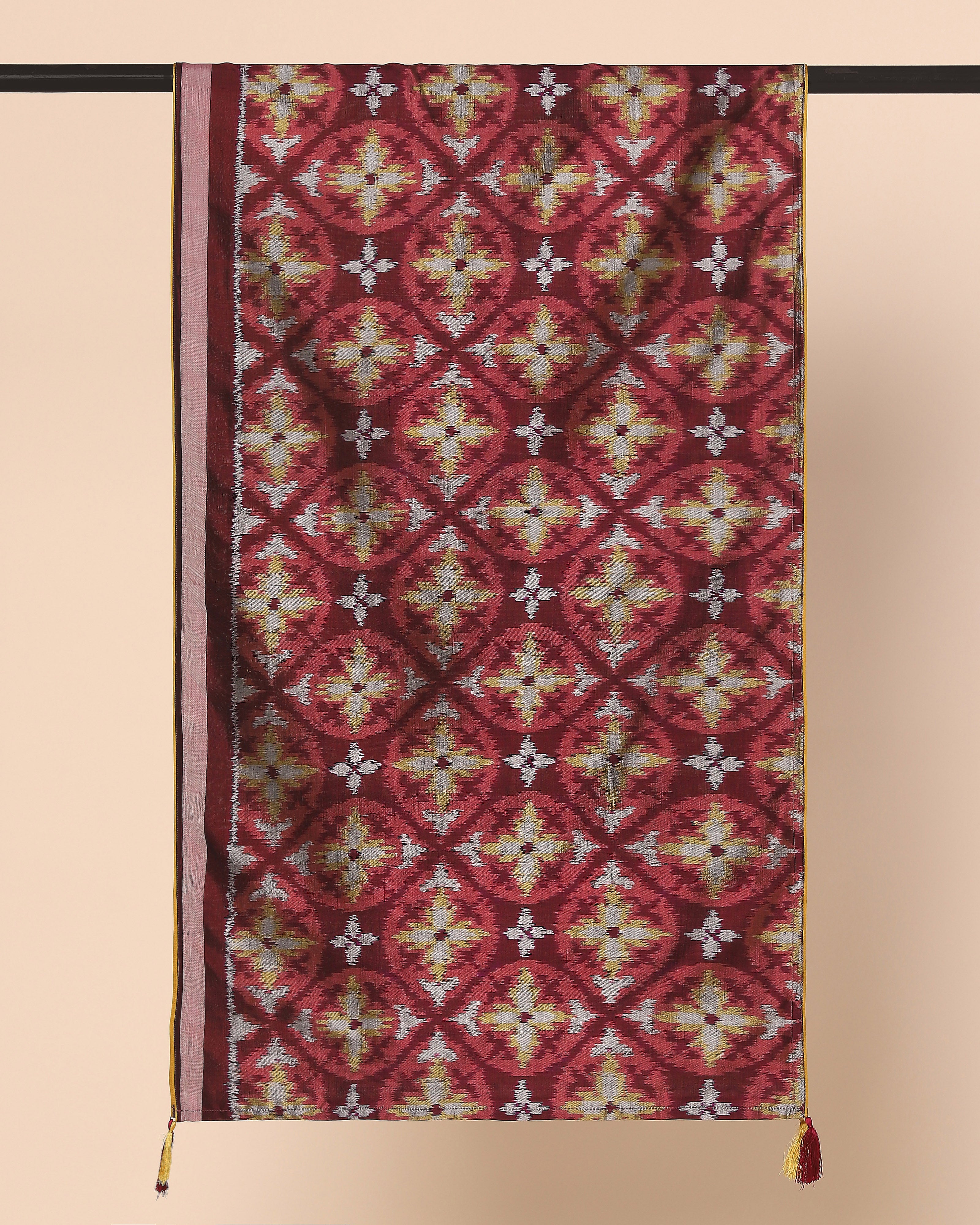 Abheri Pochampally Weft Ikat Cotton Silk Stole