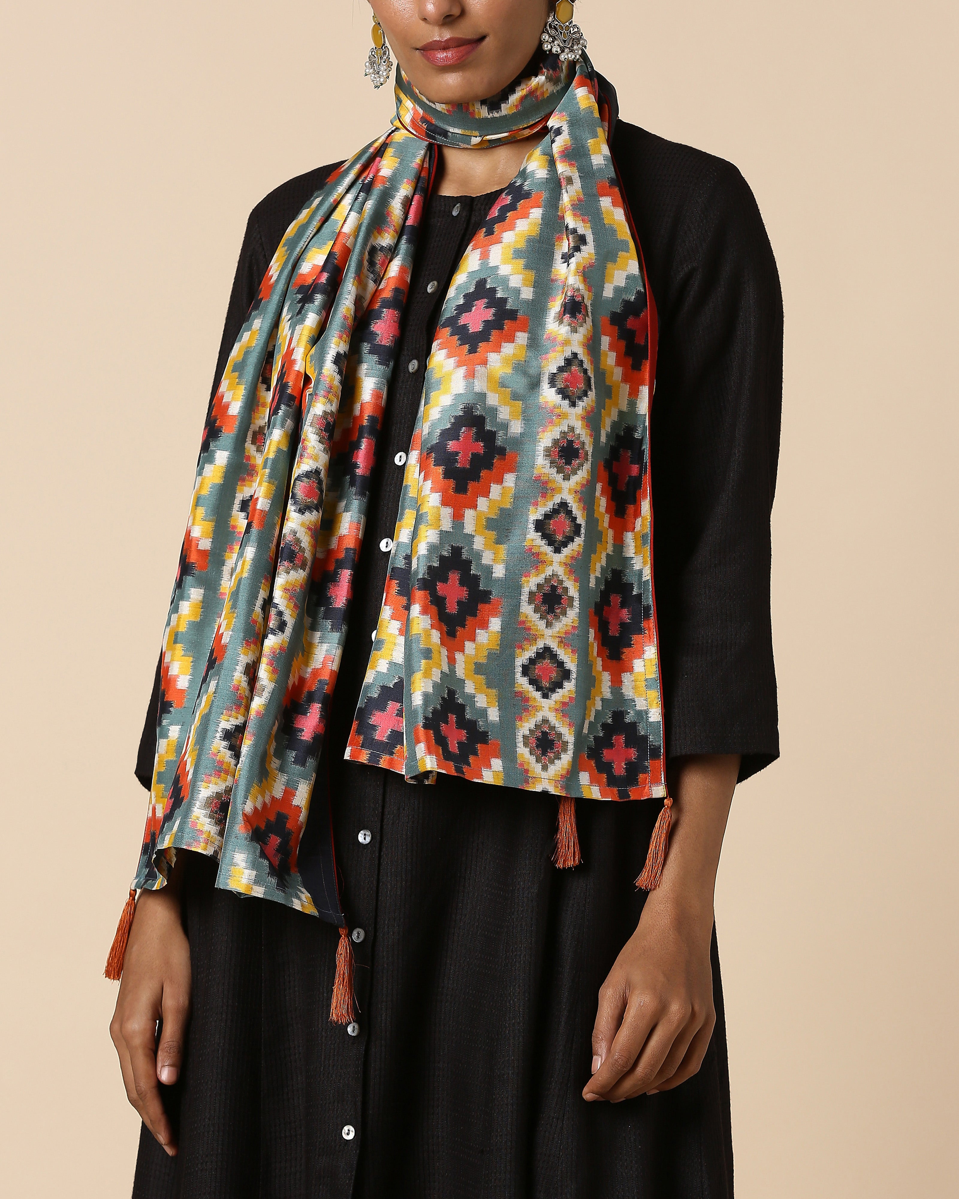 Nitya Pochampally Double Ikat Silk Stole