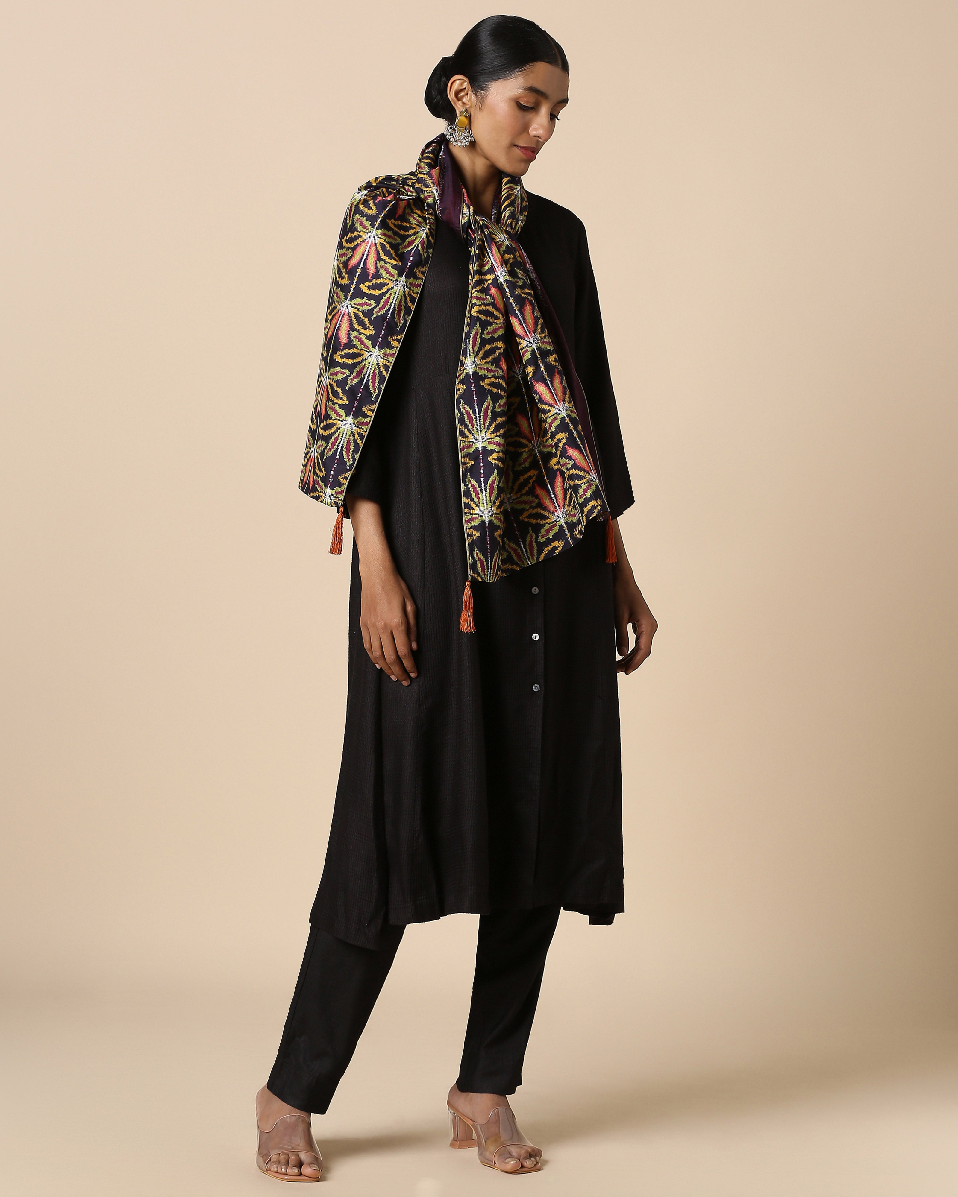 Noyna Pochampally Double Ikat Silk Stole