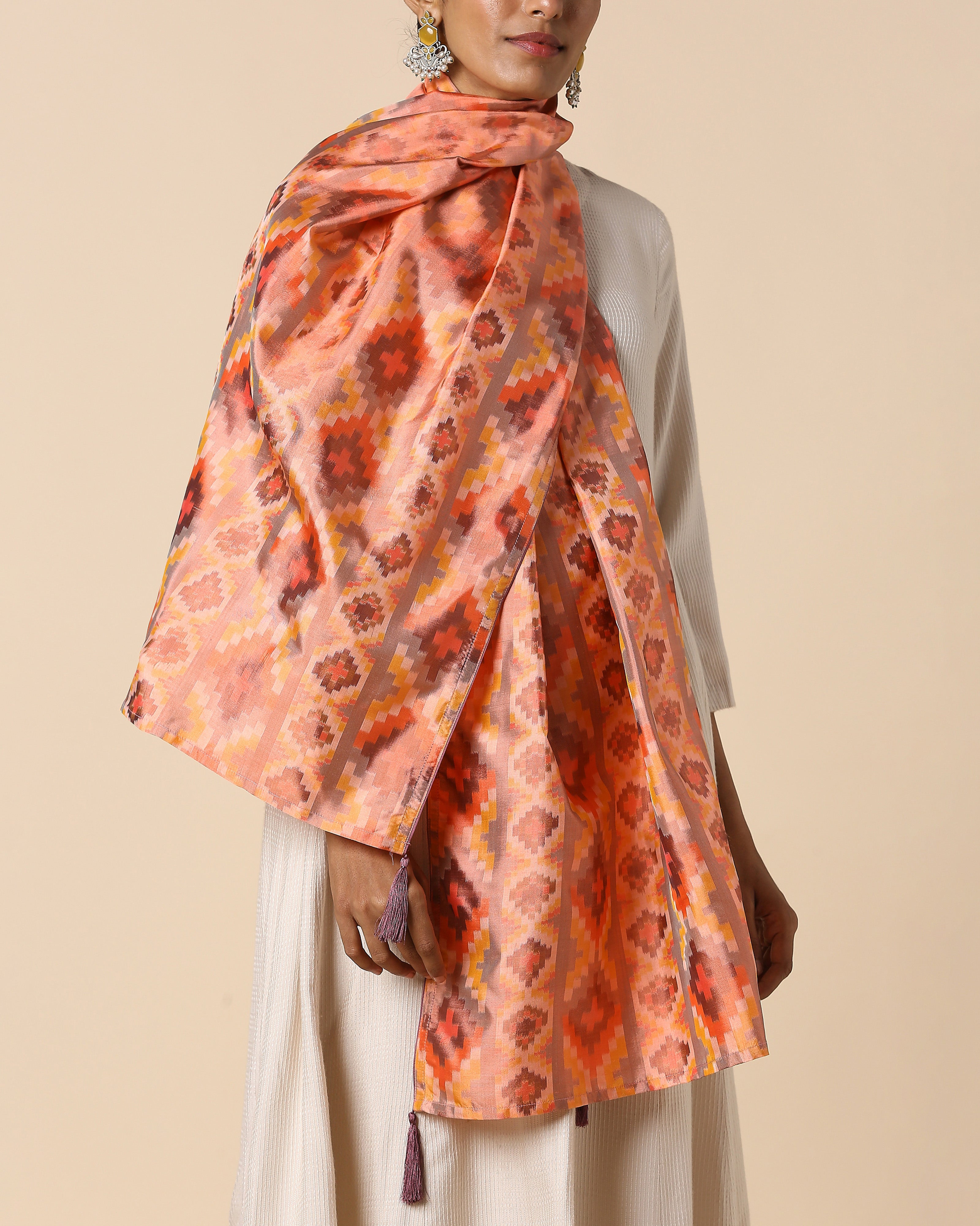 Nimit Pochampally Warp Ikat Silk Stole