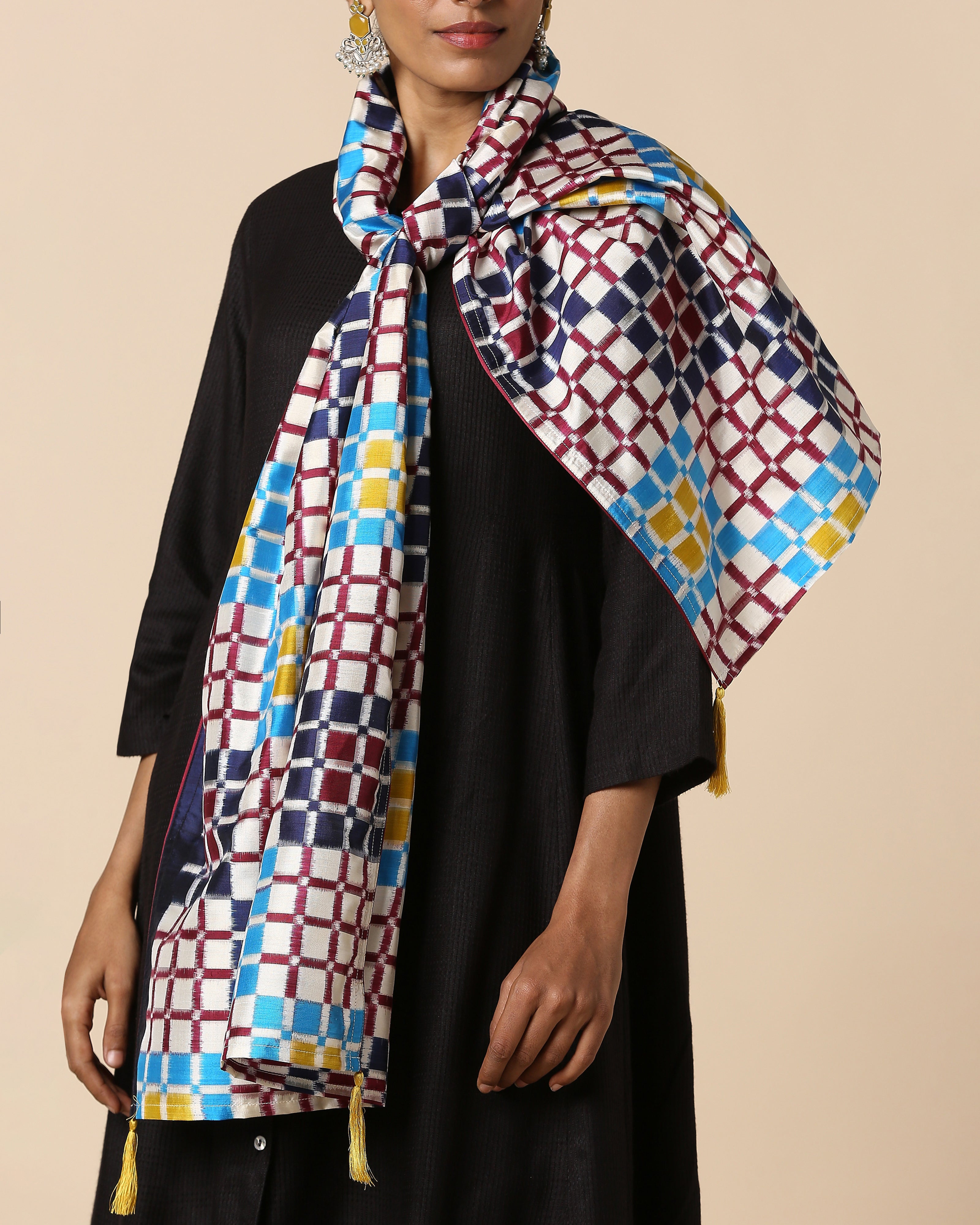 Meenal Pochampally Double Ikat Silk Stole