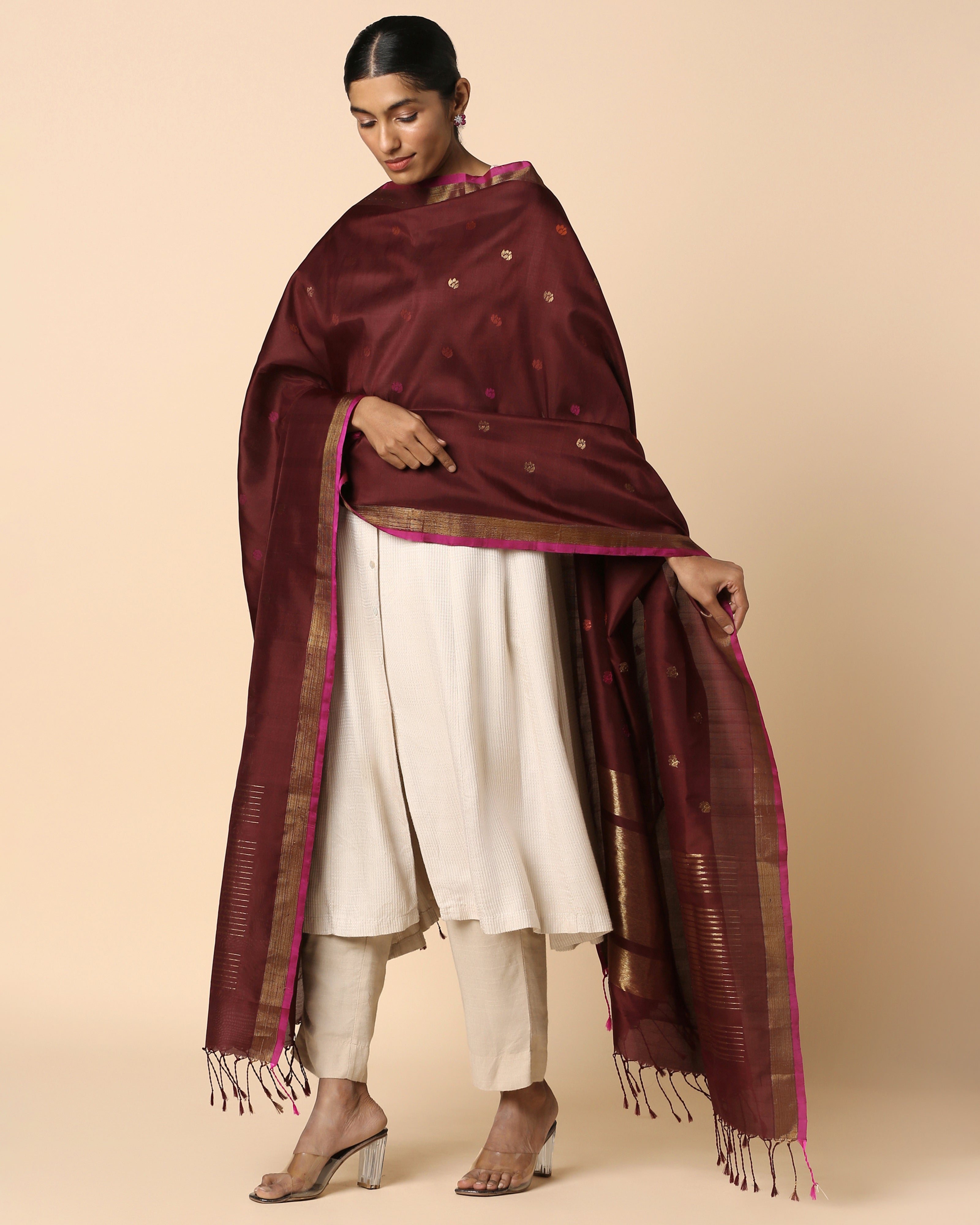 Rizvi Uppada Jamdani Silk Dupatta