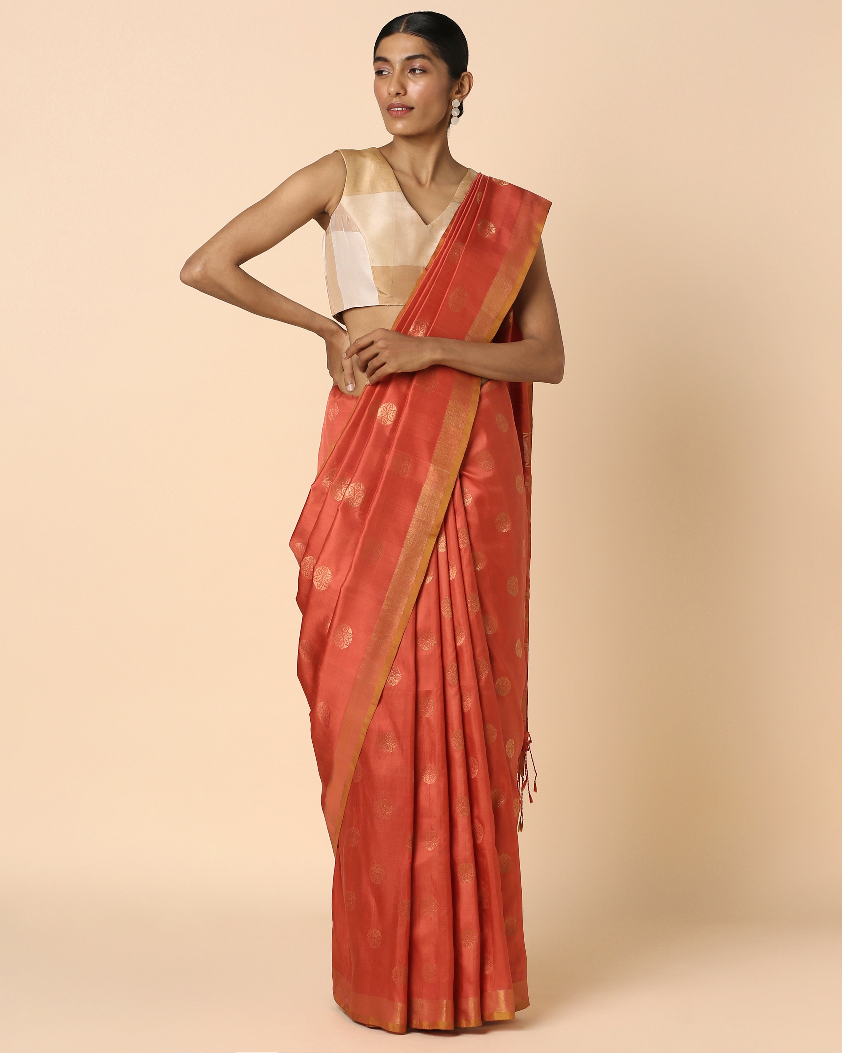 Parv Uppada Jamdani Silk Saree