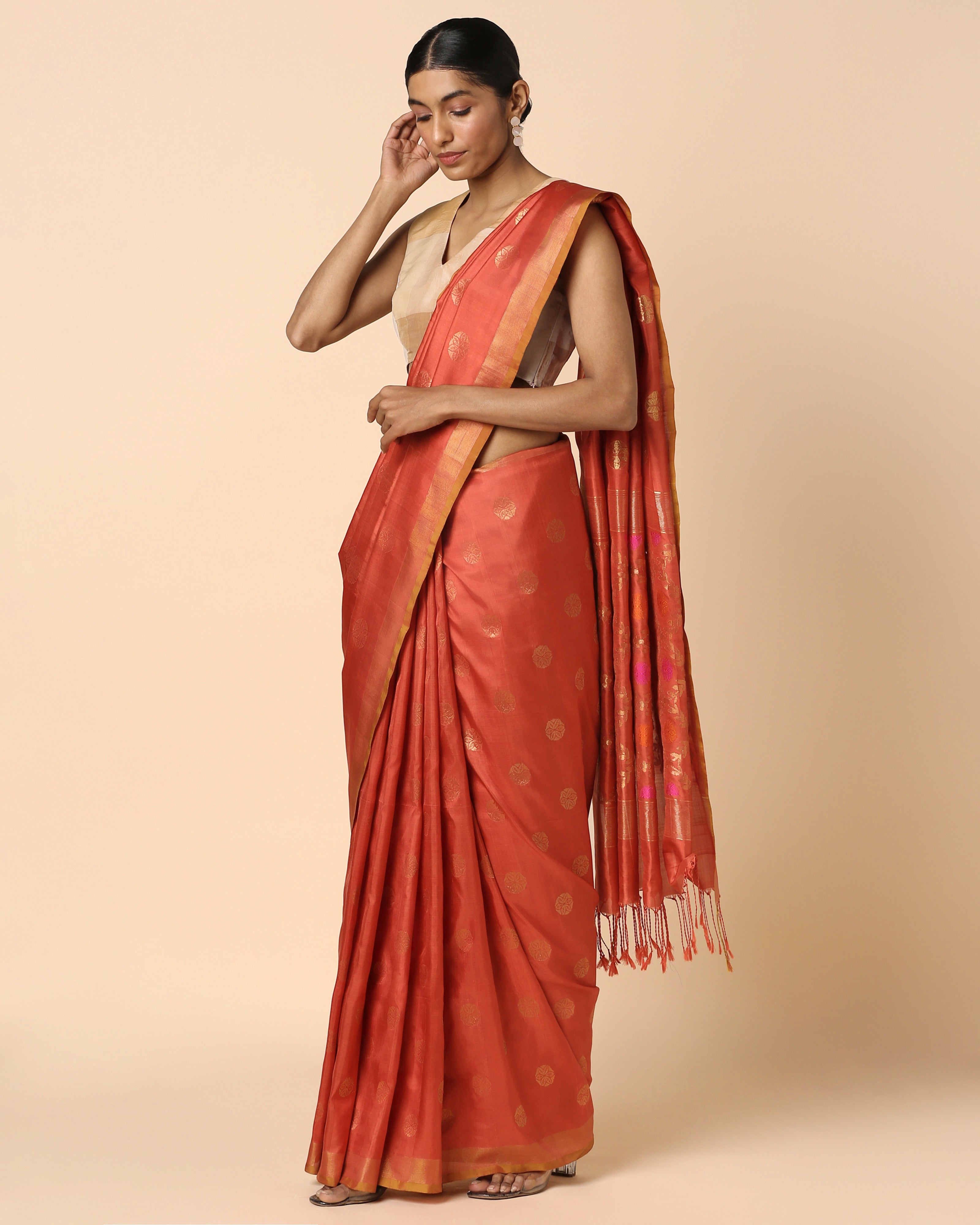 Parv Uppada Jamdani Silk Saree
