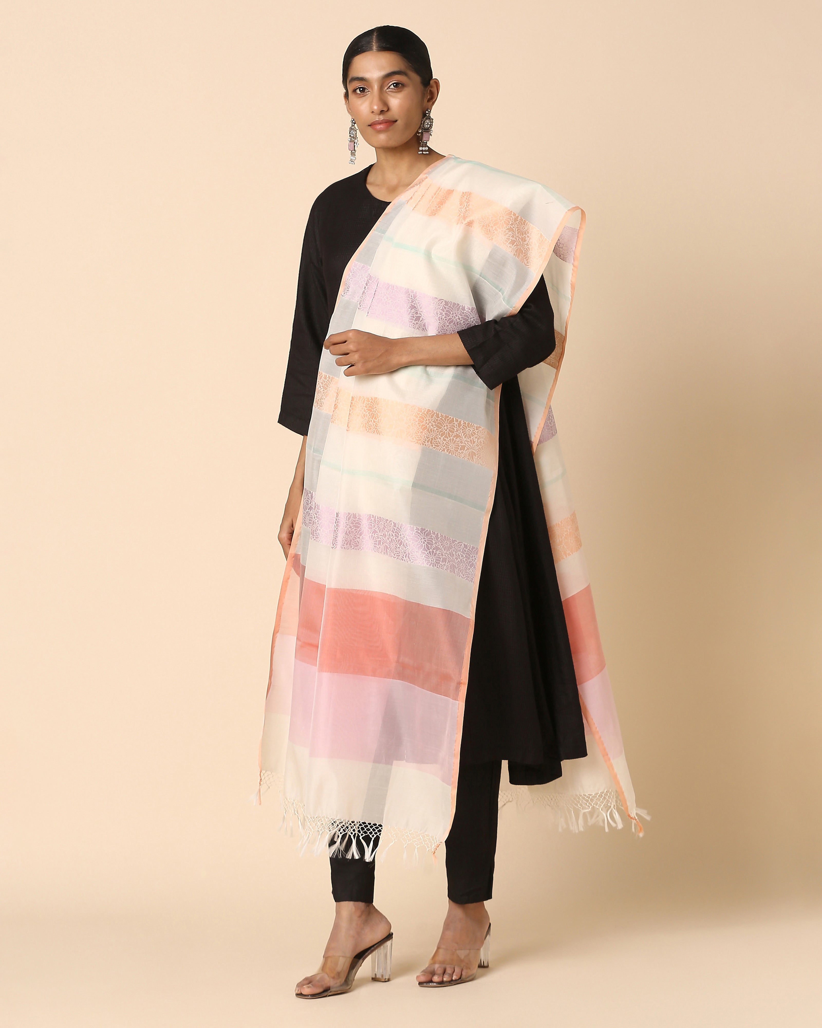 Manor Banarasi Fekwa Silk Cotton Dupatta