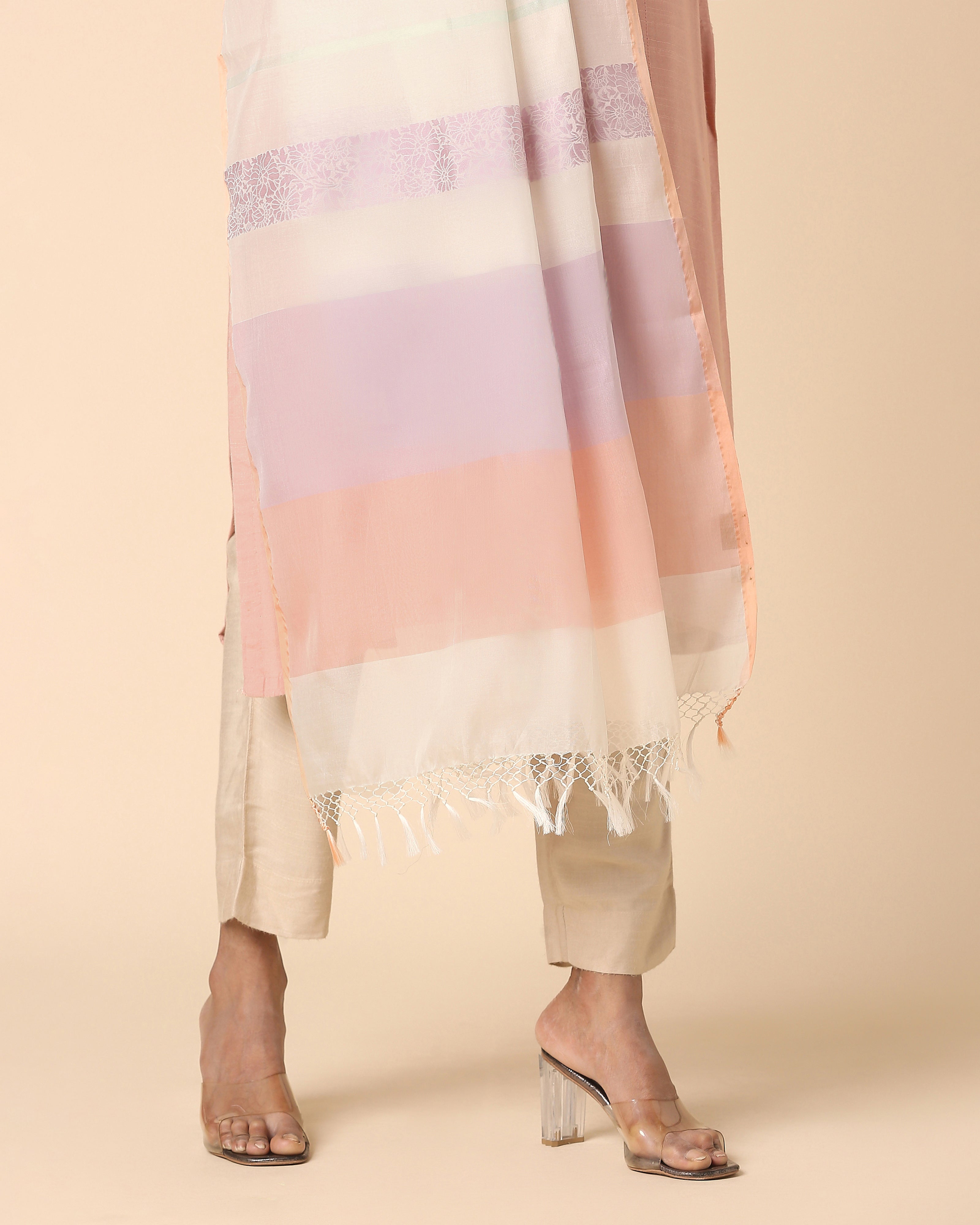 Manor Banarasi Fekwa Silk Cotton Dupatta