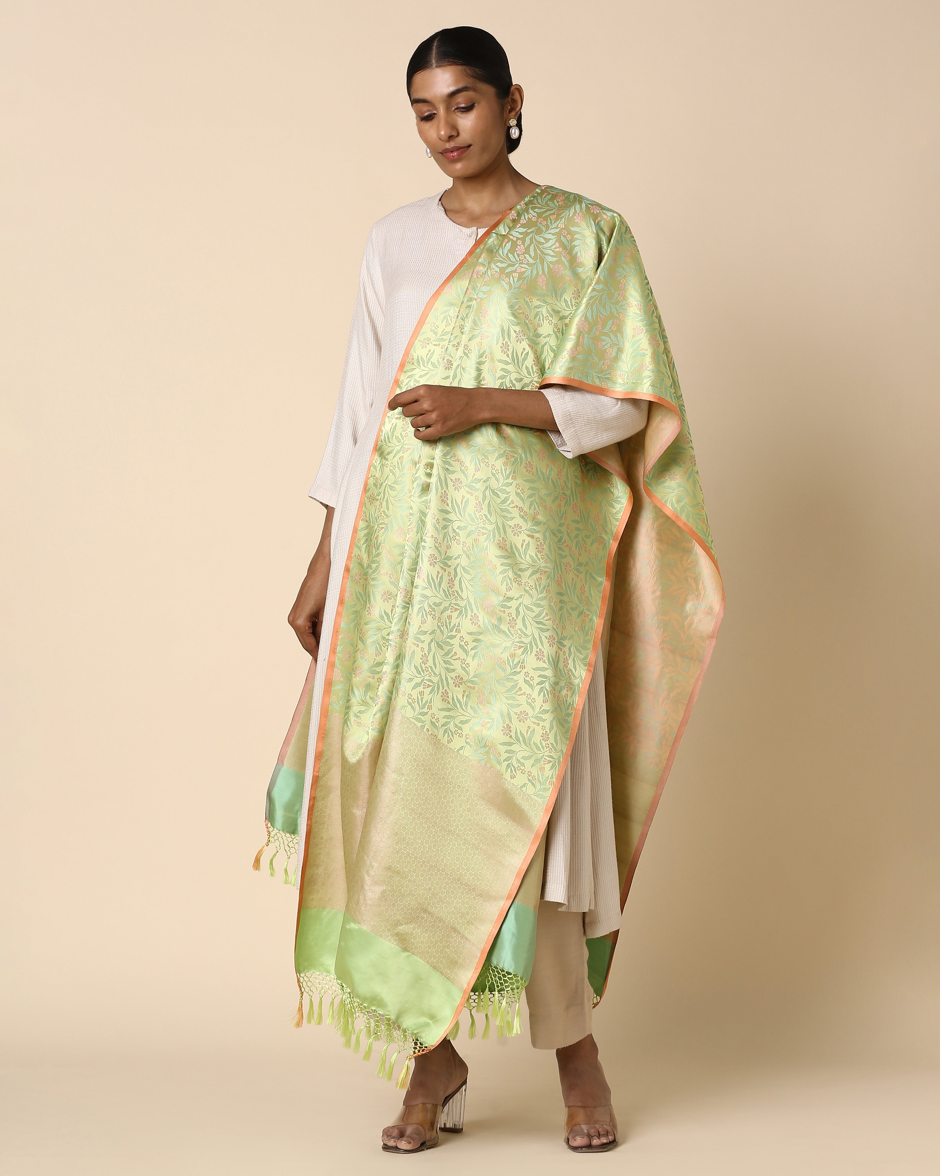 Aroh Banarasi Tanchoi Silk Dupatta