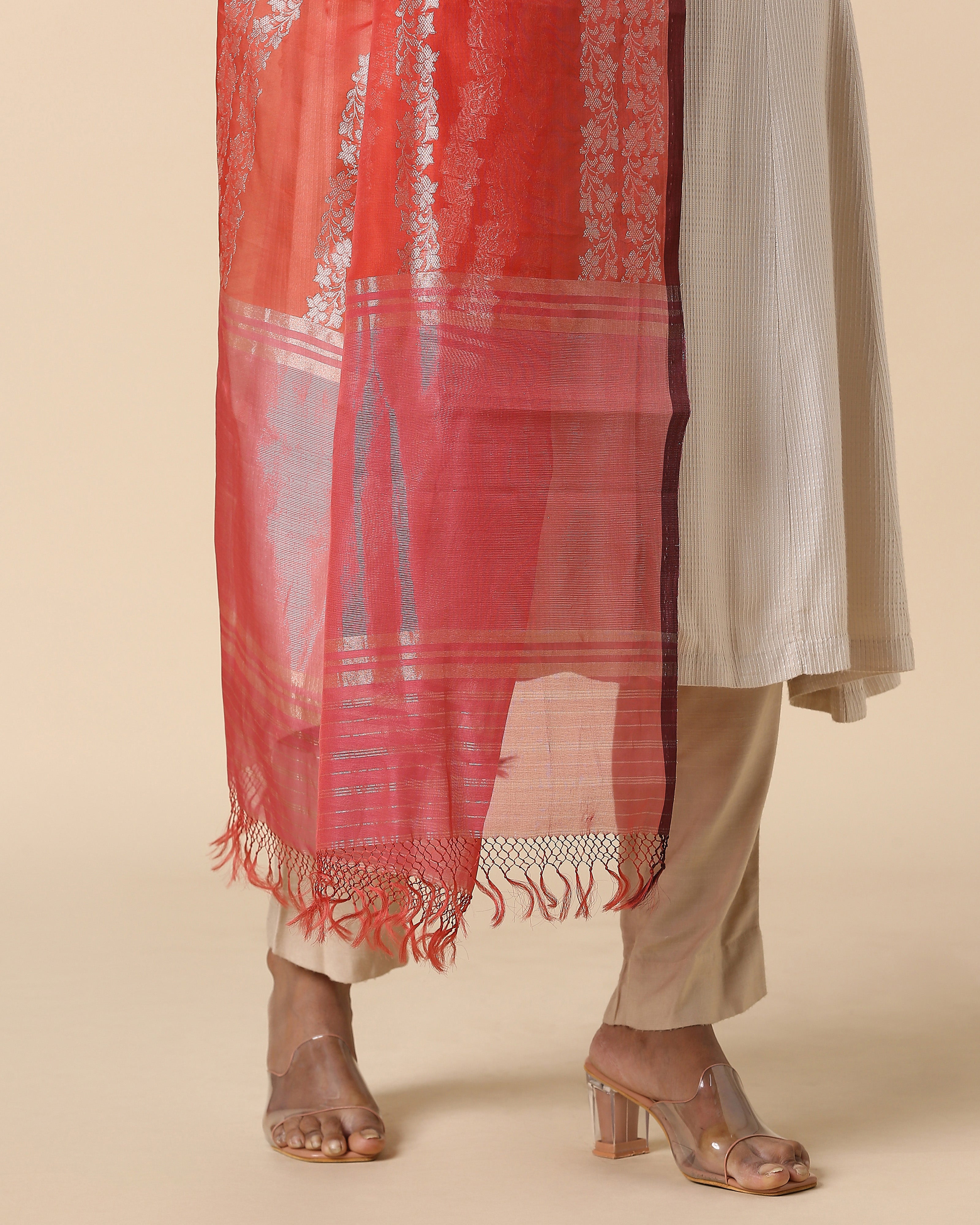 Oomna Banarasi Kadwa Silk Cotton Dupatta