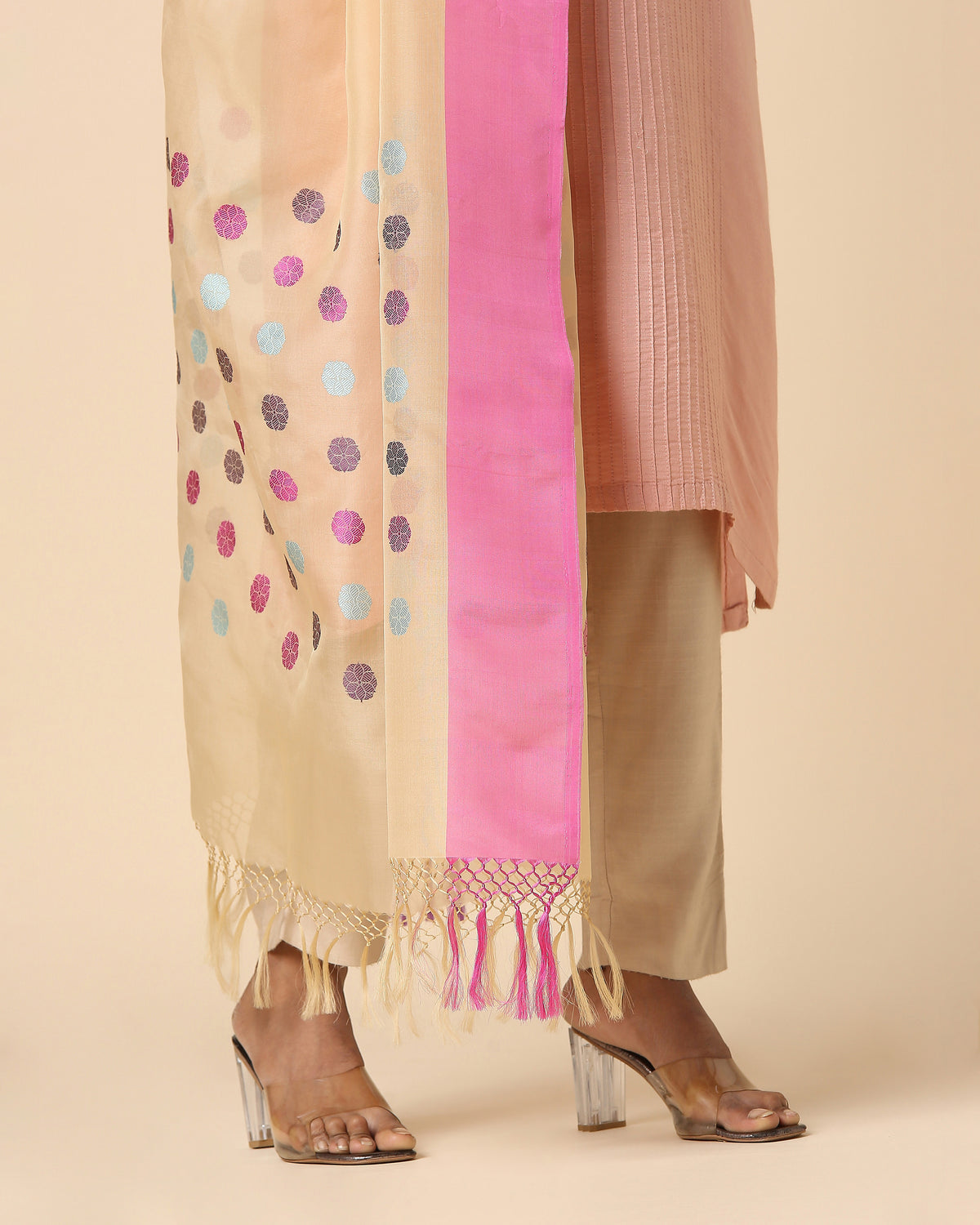 Rosemary Banarasi Kadwa Silk Dupatta