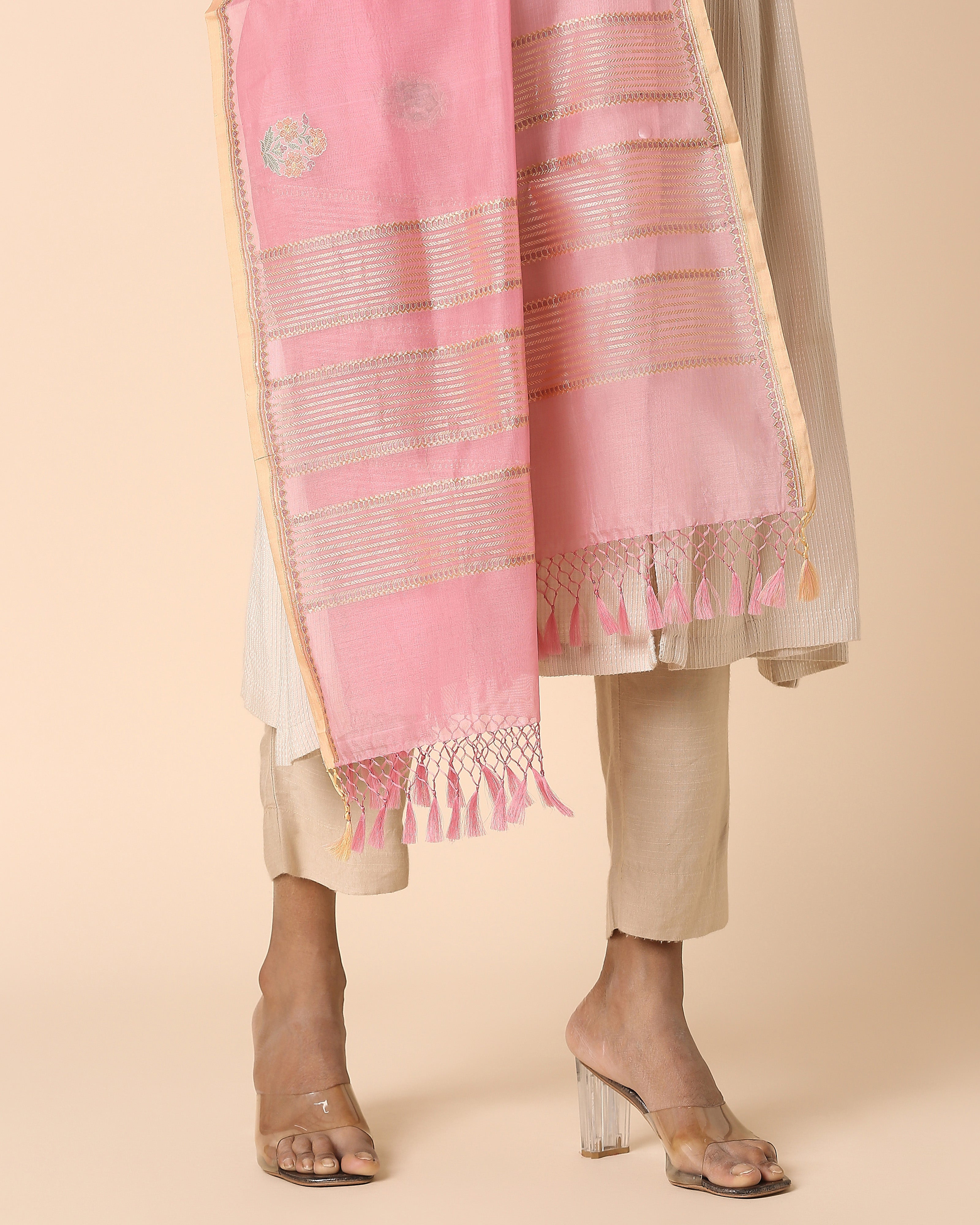 Zahra Banarasi Kadwa Silk Cotton Dupatta