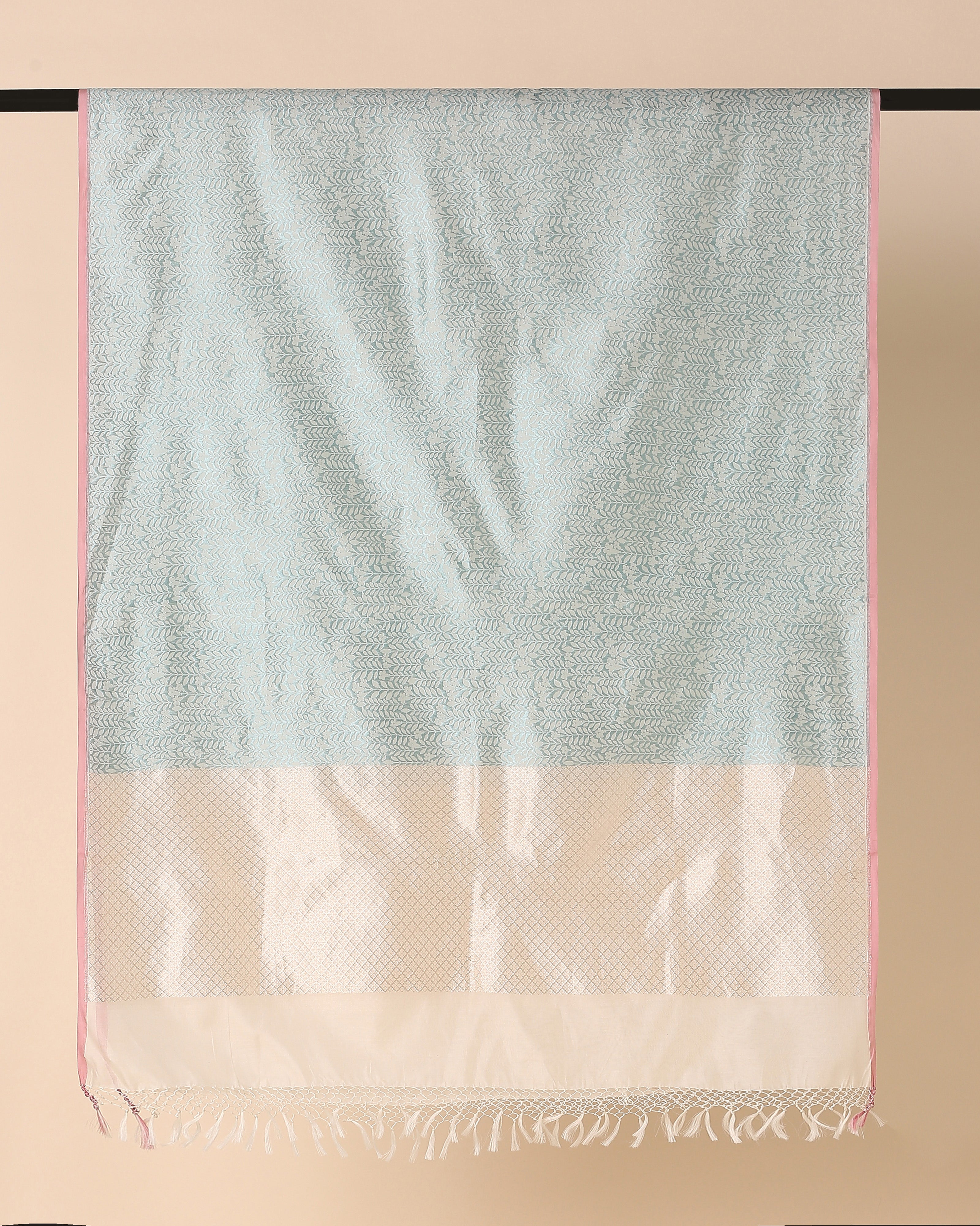 Trayi Banarasi Cutwork Silk Cotton Dupatta