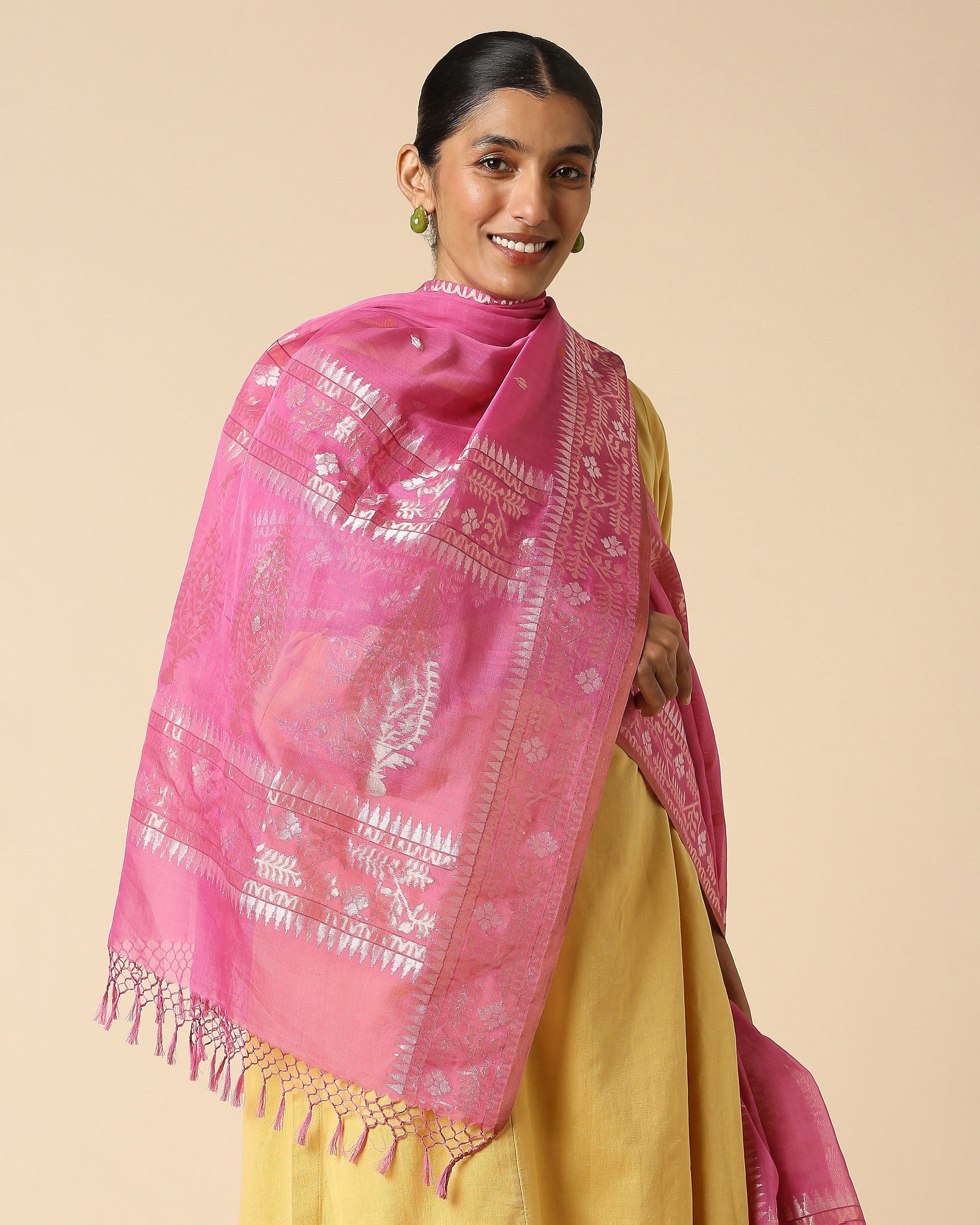 Shreenika Banarasi Cutwork Cotton Dupatta