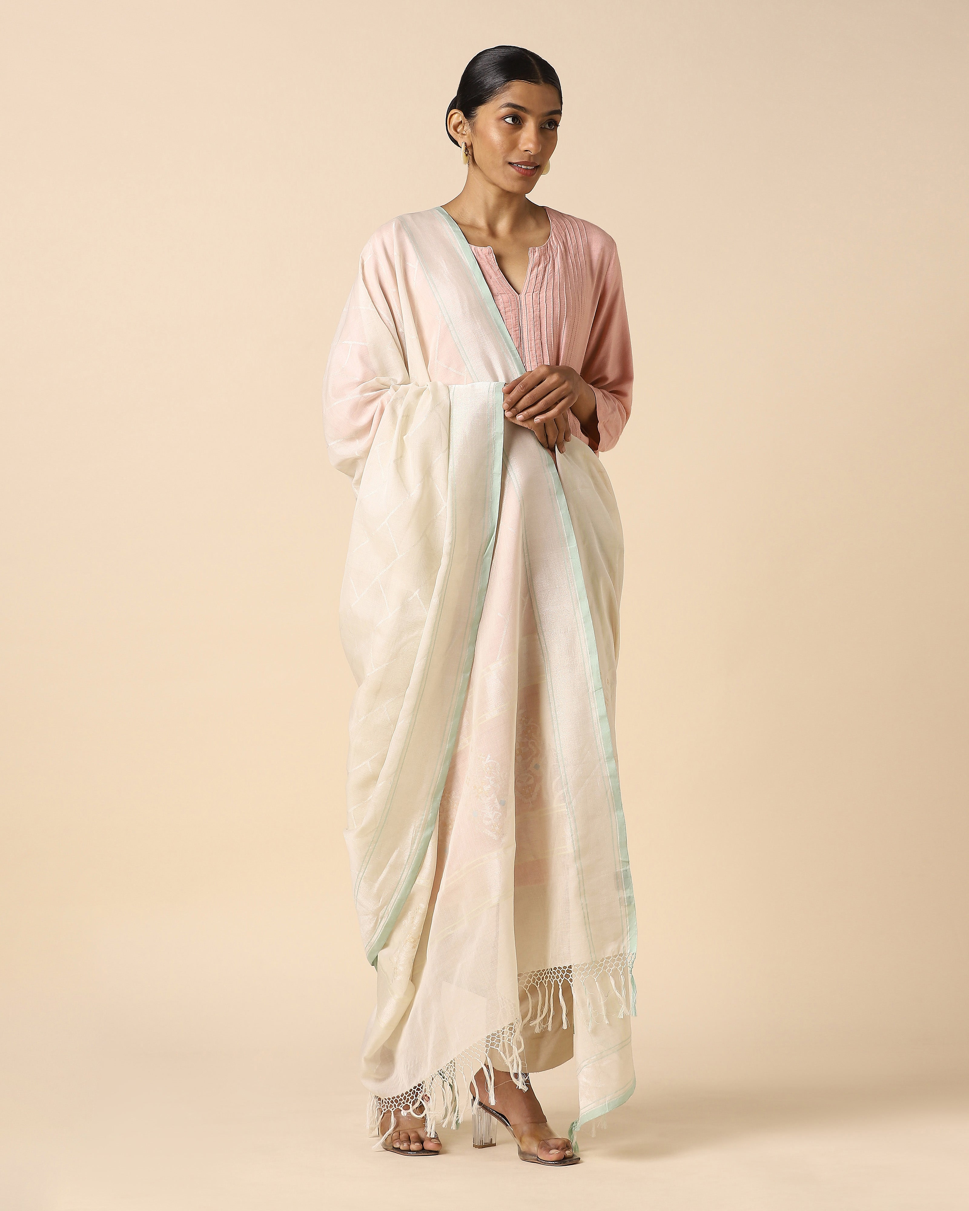 Nuvia Banarasi Jamdani Cotton Dupatta