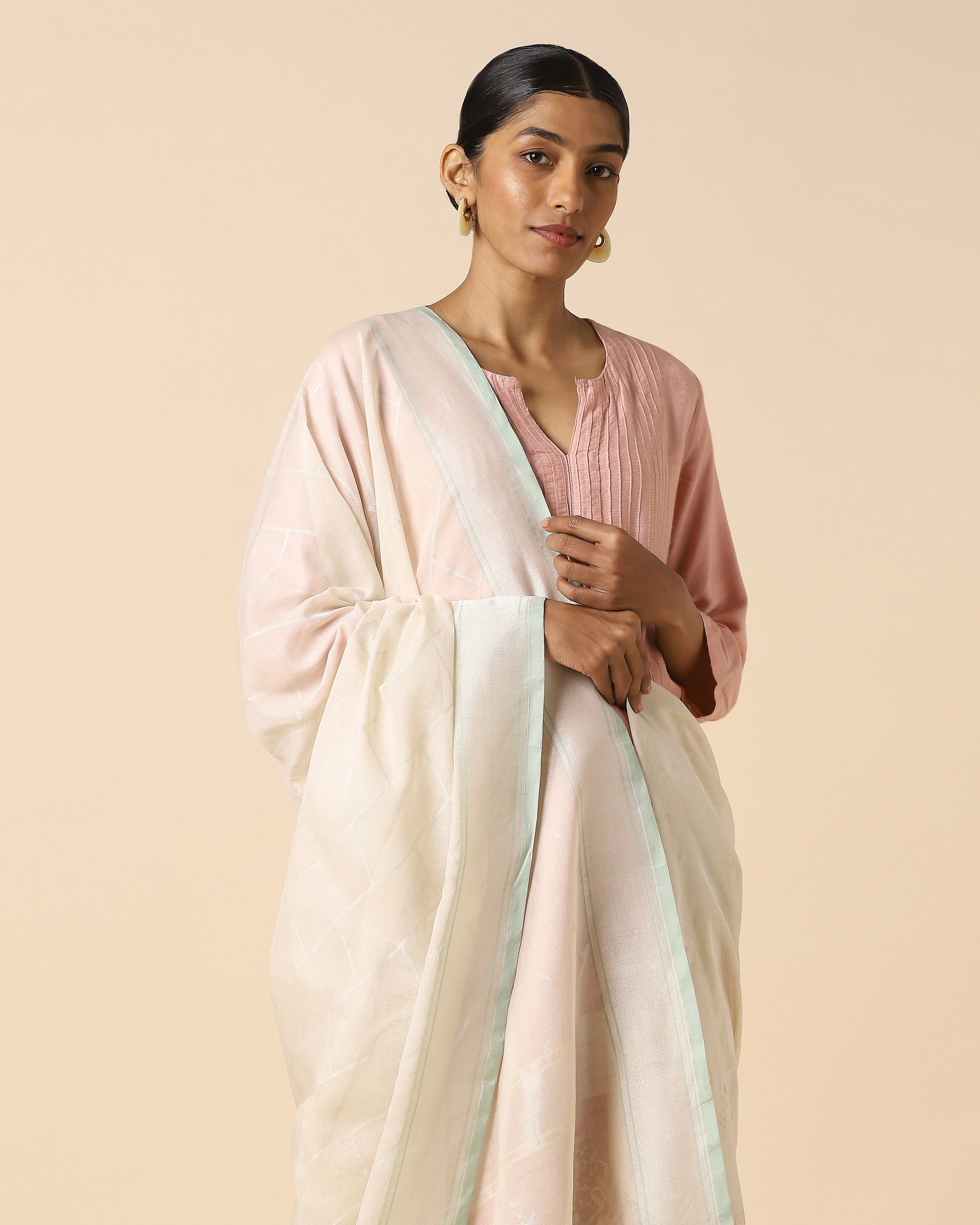 Nuvia Banarasi Jamdani Cotton Dupatta