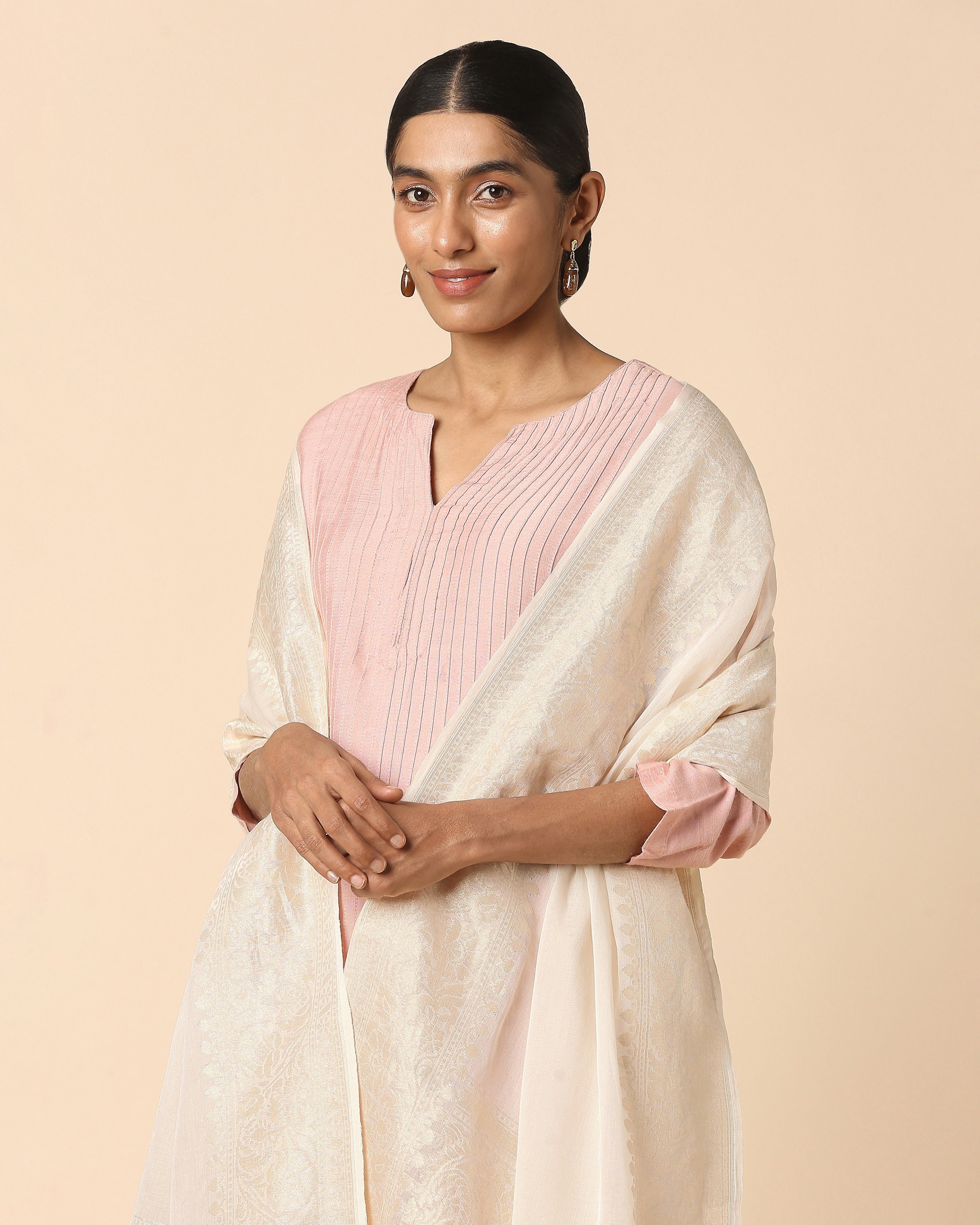 Rosa Banarasi Kadwa Cotton Dupatta