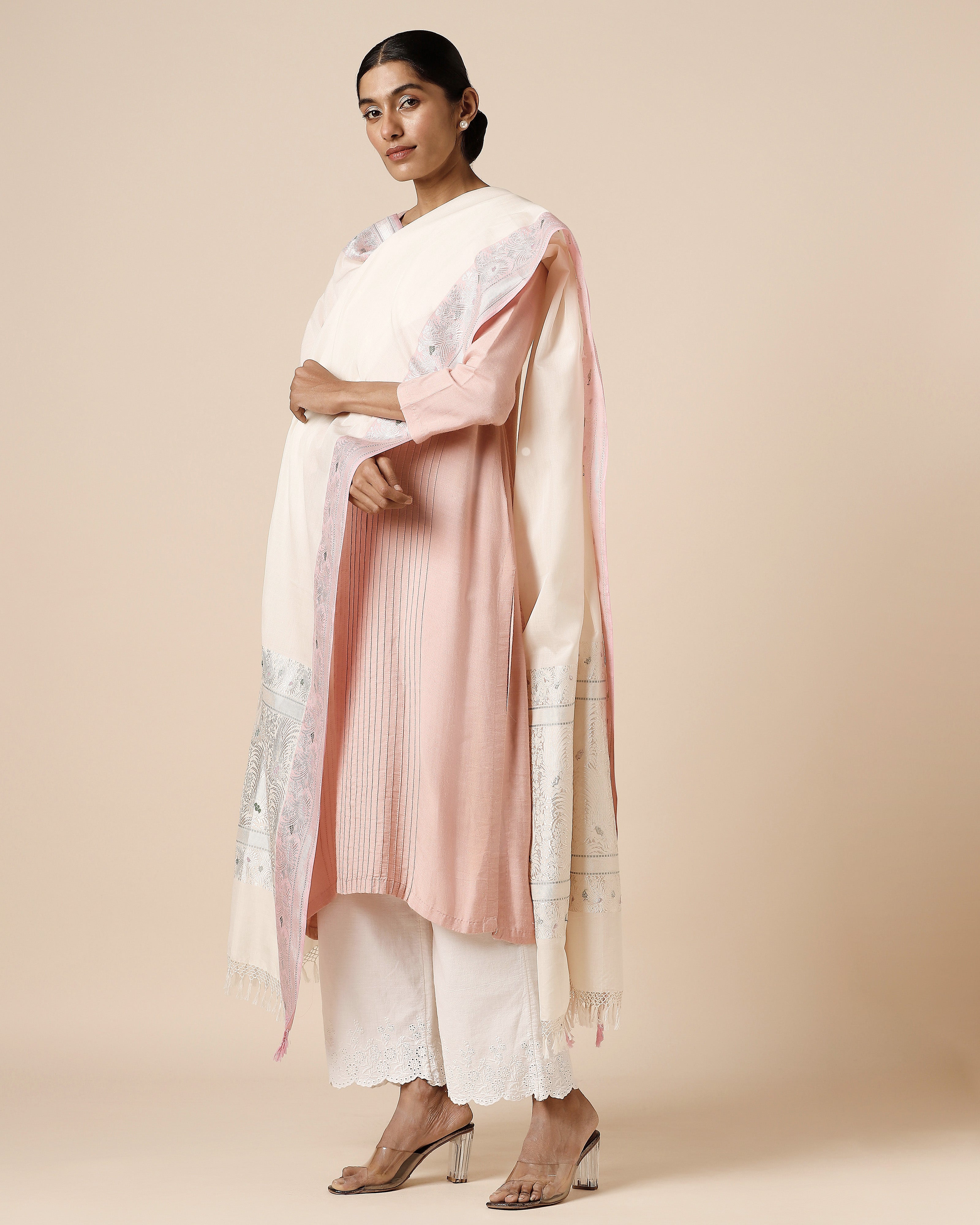 Mandara Banarasi Kadwa Cotton Dupatta