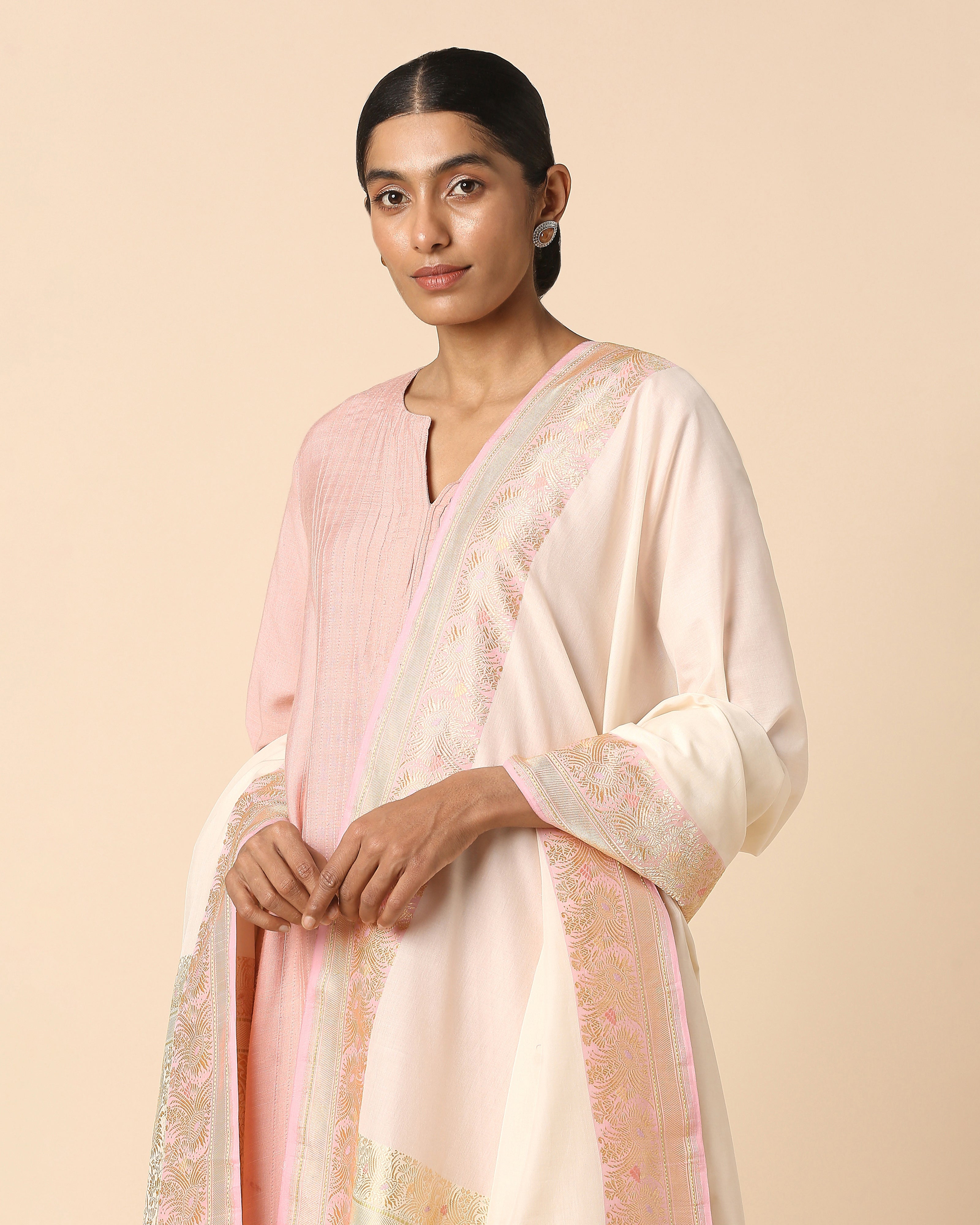 Mandara Banarasi Kadwa Cotton Dupatta