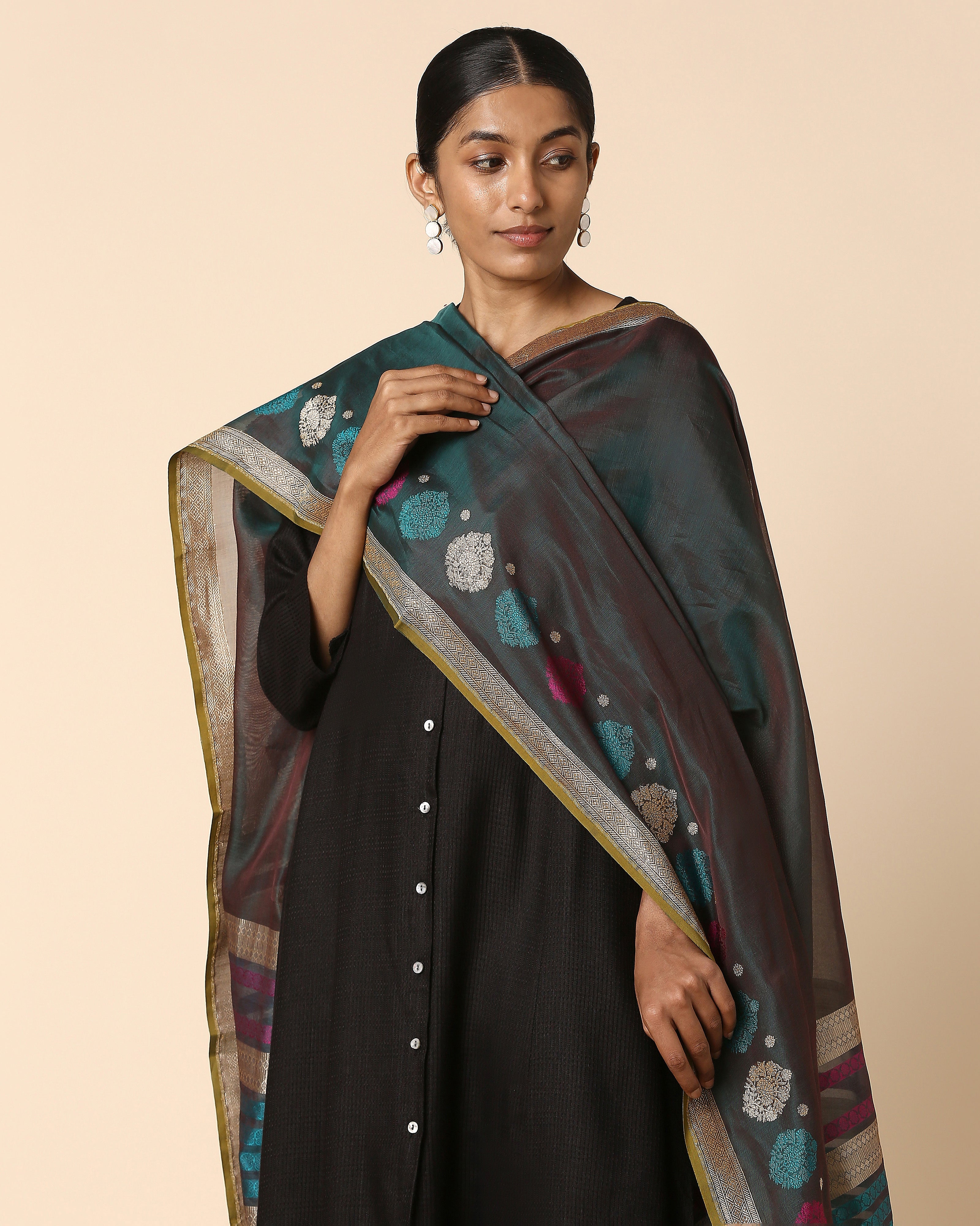 Hema Banarasi Kadwa Cotton Dupatta