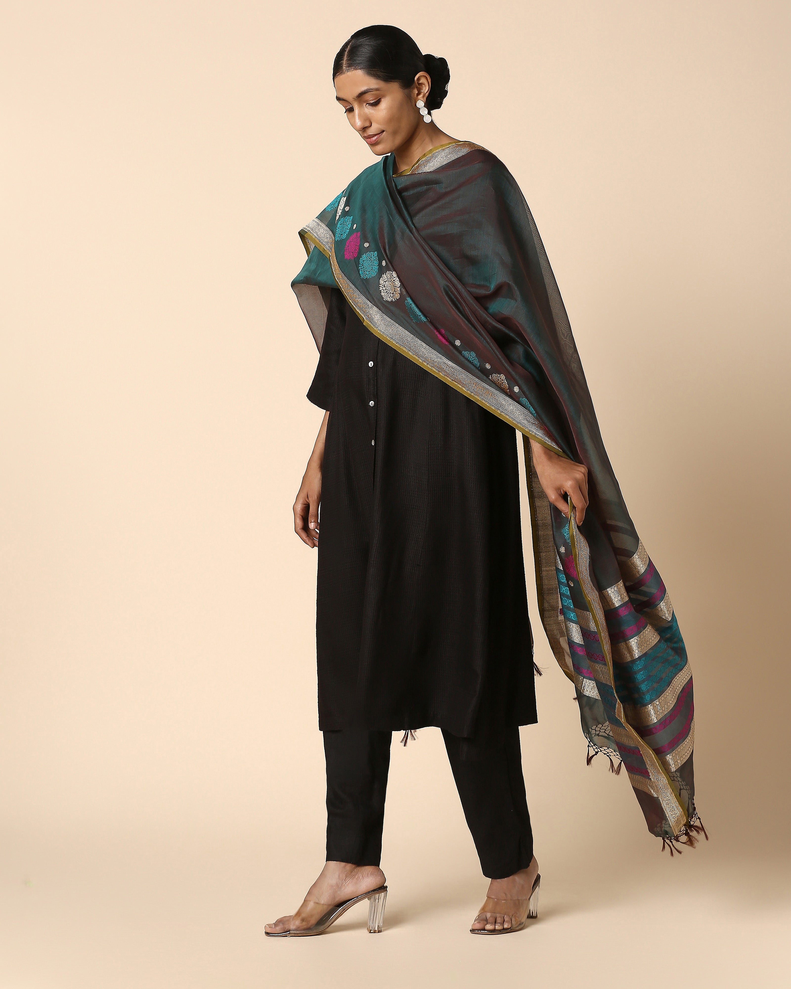 Hema Banarasi Kadwa Cotton Dupatta