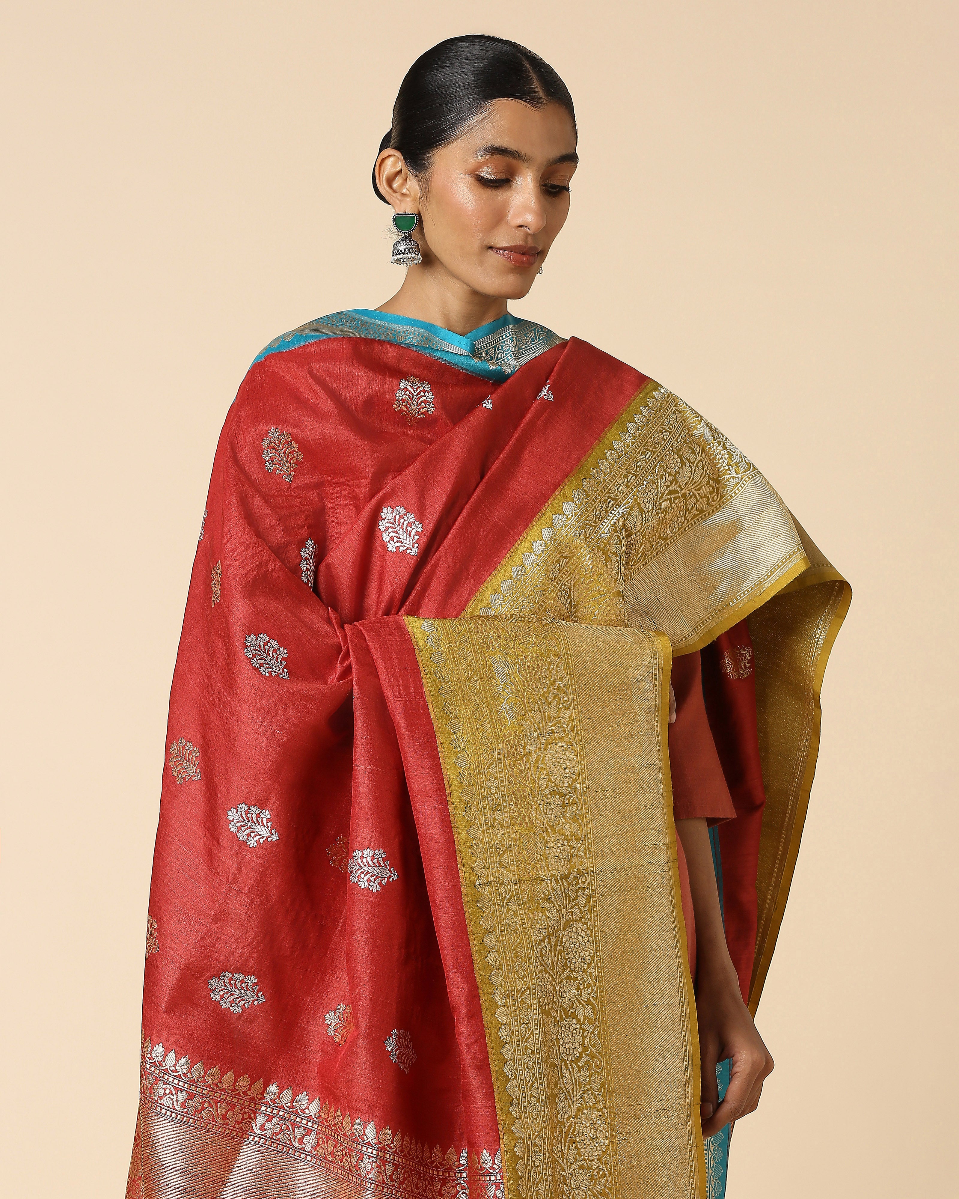 Sarva Banarasi Kadwa Silk Dupatta