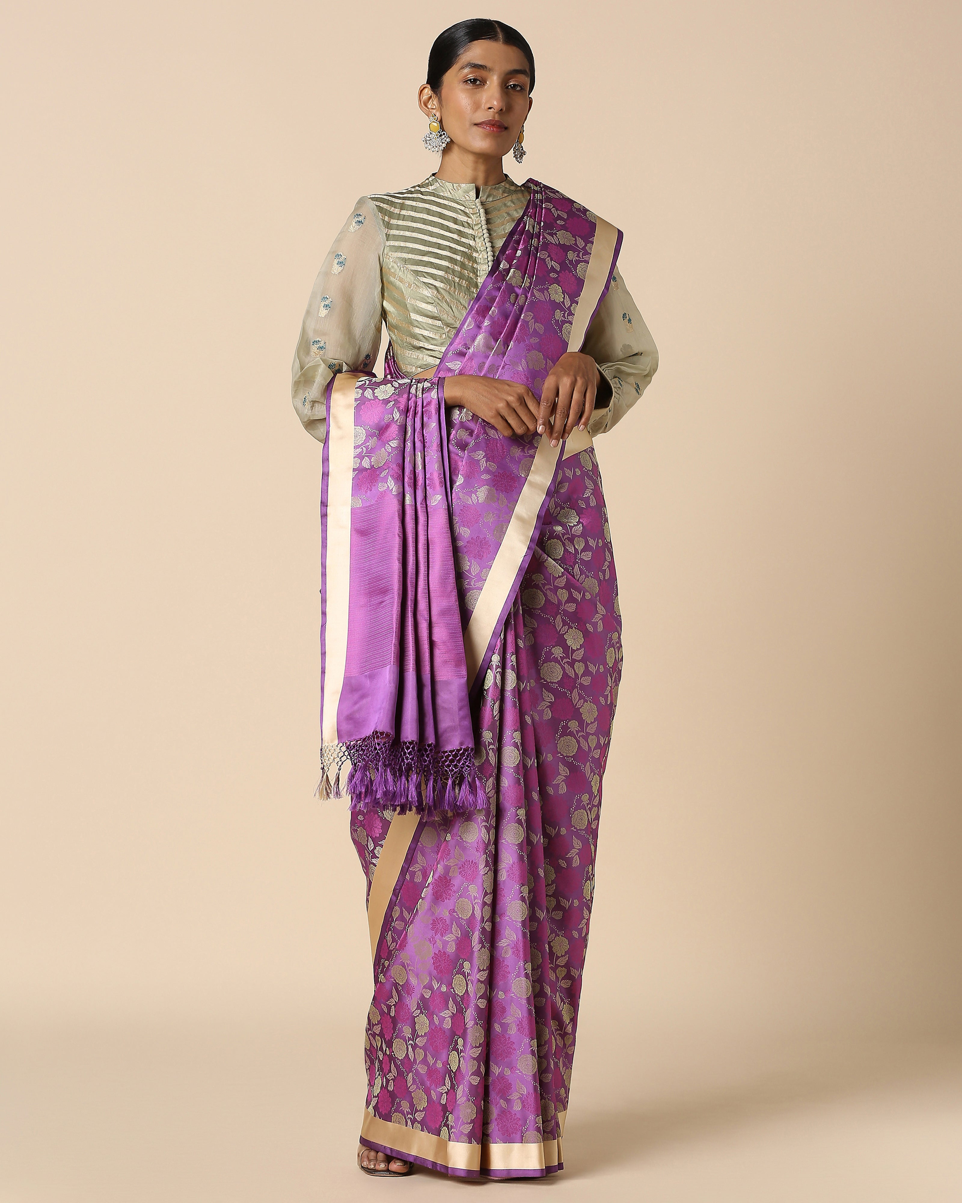 Shaily Banarasi Tanchoi Silk Saree